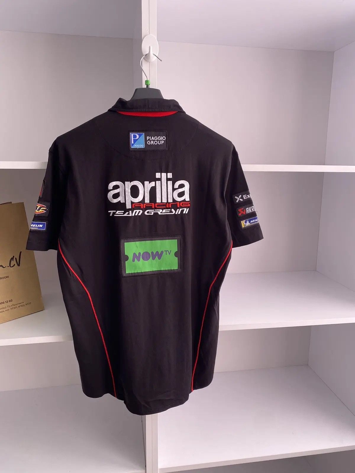 Vintage Vintage Aprilia Moto Racing Team Michelin Polo Shirt Size US L / EU 52-54 / 3 - 10 Thumbnail