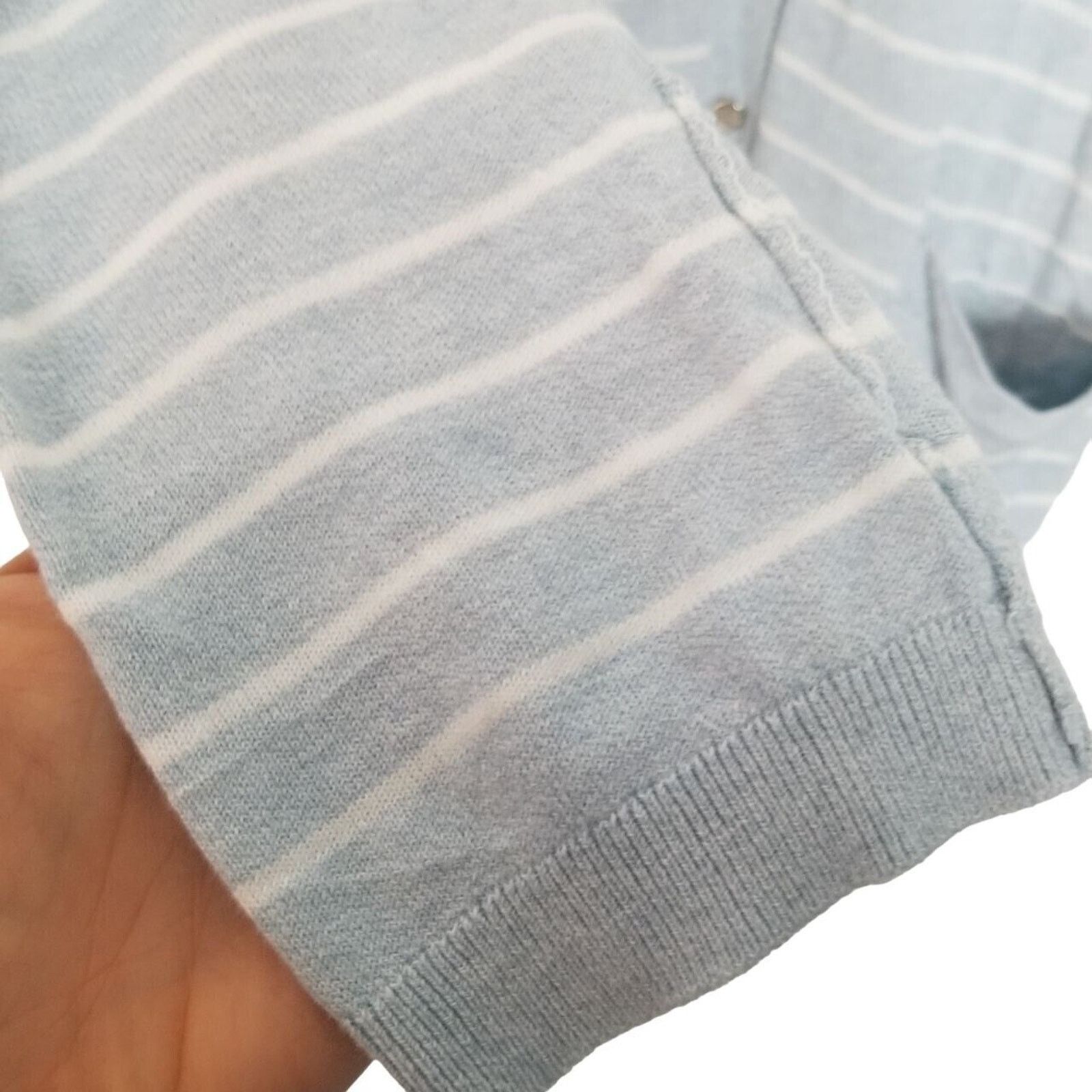 Lauren Ralph Lauren Lauren Ralph Lauren Women Striped Cardigan Sweater LP Preppy Size L / US 10 / IT 46 - 4 Thumbnail