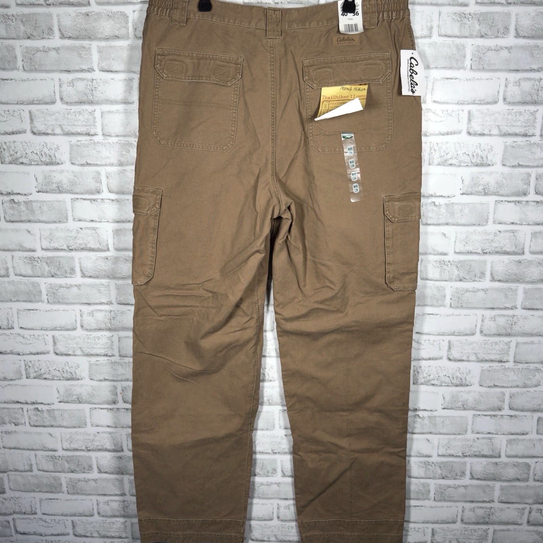 Vintage Cabela's Pants Cargo 100% Cotton Mens Size 40x36 Tan NWT Regular Rust Brown Hiking Outdoors Boys Men Girls Womens Size US 40 / EU 56 - 5 Thumbnail