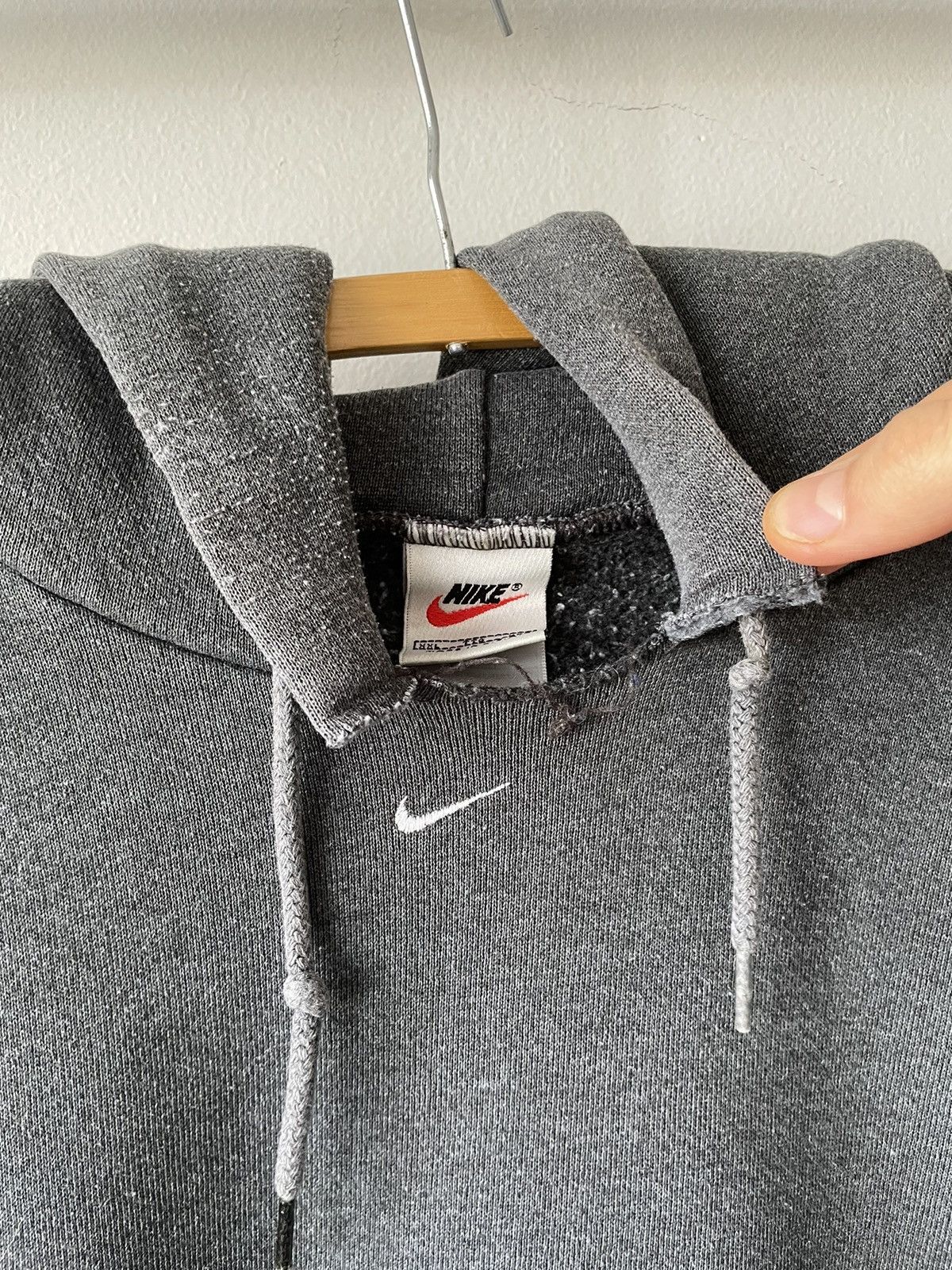 Vintage Vintage 90s Nike Check Spellout Boxy Hoodie Size US XXL / EU 58 / 5 - 13 Thumbnail