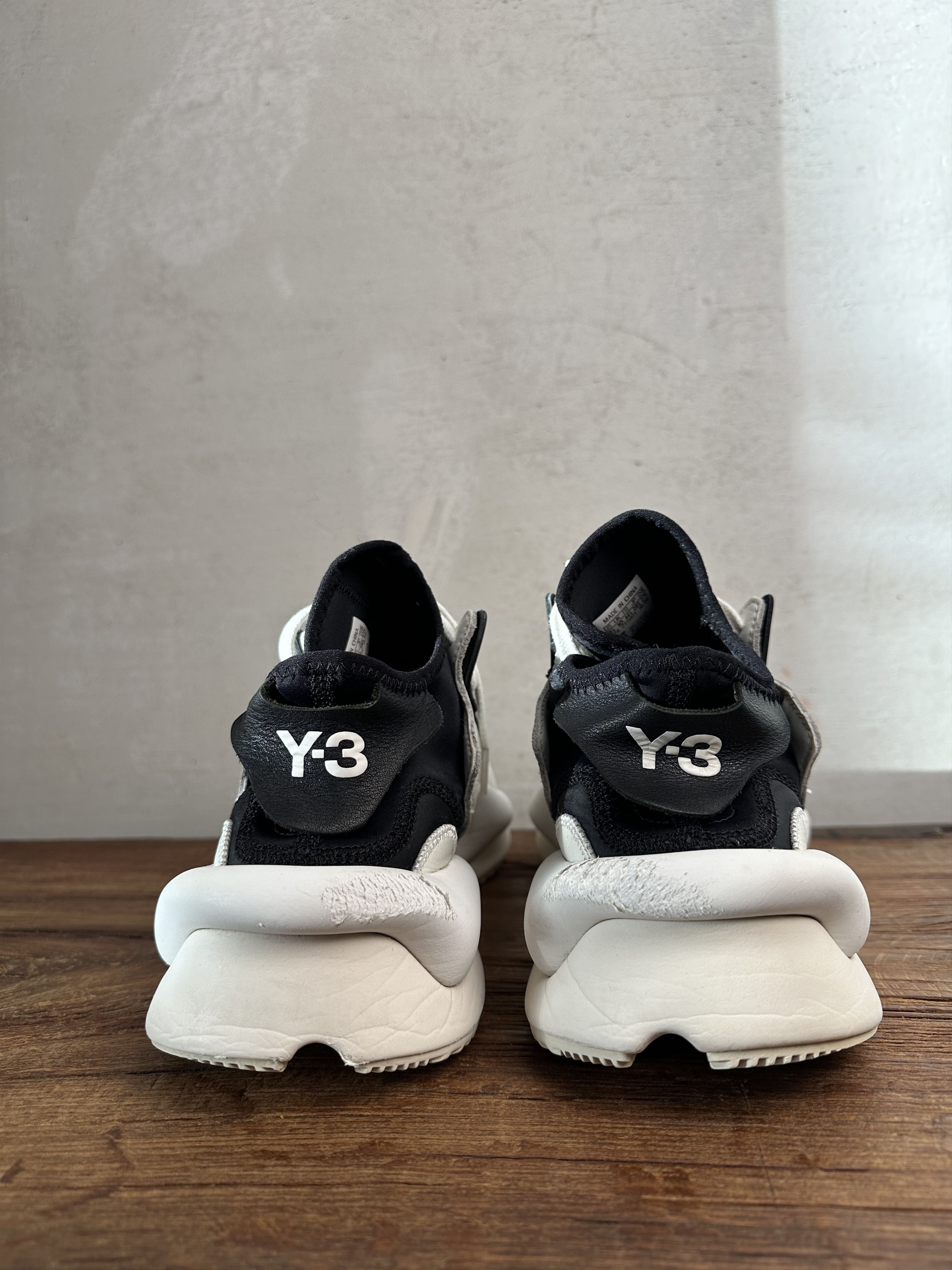 Adidas Y-3 Kaiwa Leather White Black Size US 10.5 / EU 43-44 - 5 Thumbnail