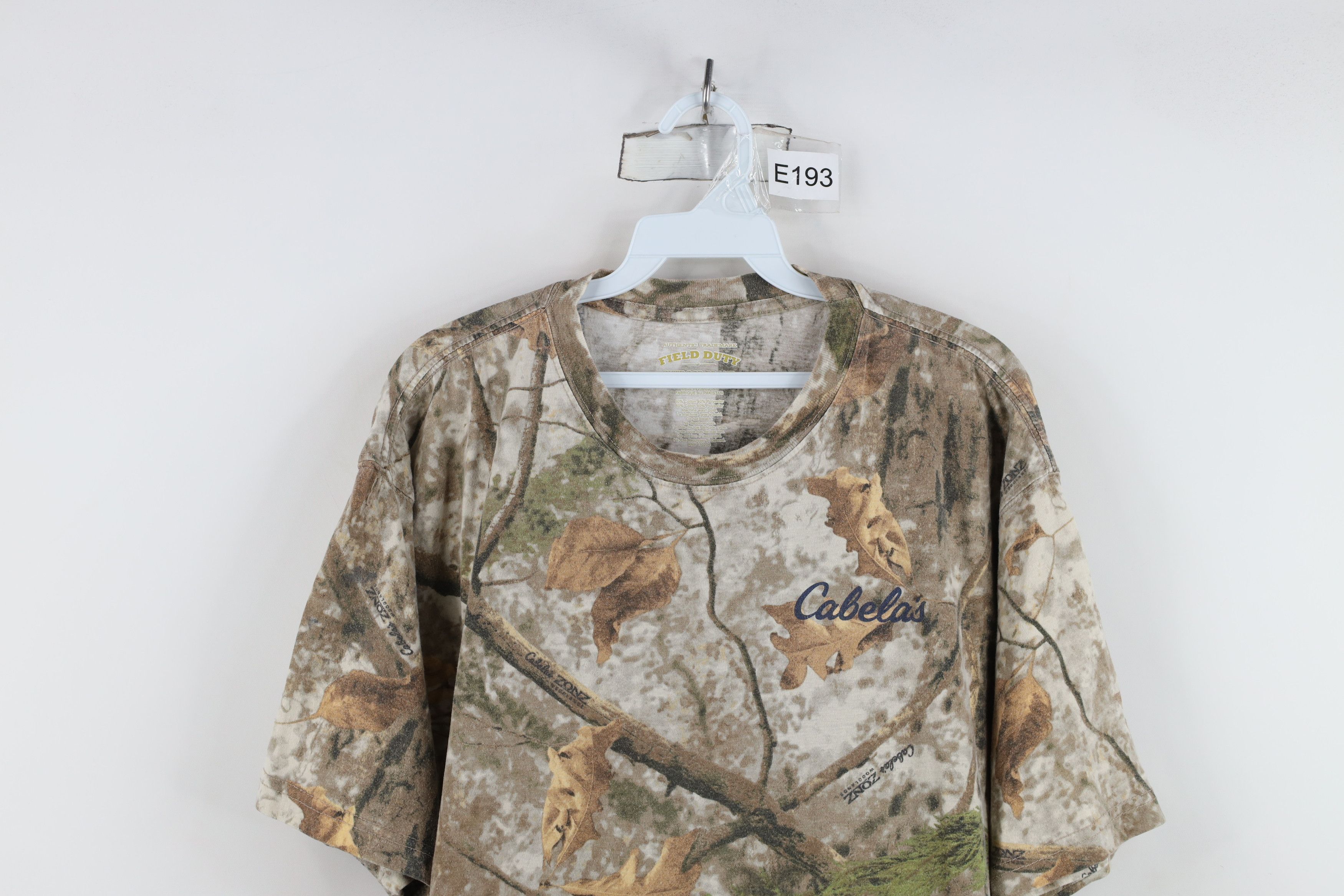 Cabelas Vintage Cabelas Distressed Camouflage Short Sleeve T-Shirt Size US XL / EU 56 / 4 - 2 Thumbnail