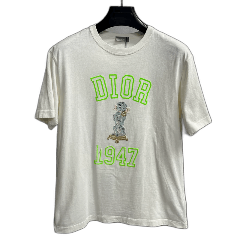 Dior Dior Ivory White Logo Short Sleeve Shirt-2505 Size US XS / EU 42 / 0 - 1 Thumbnail