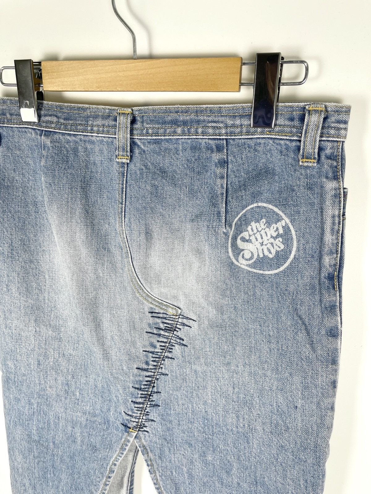 Hysteric Glamour Early 2000s HYSTERIC GLAMOUR Reconstructed Denim Skirt Size 28" / US 6 / IT 42 - 2 Thumbnail