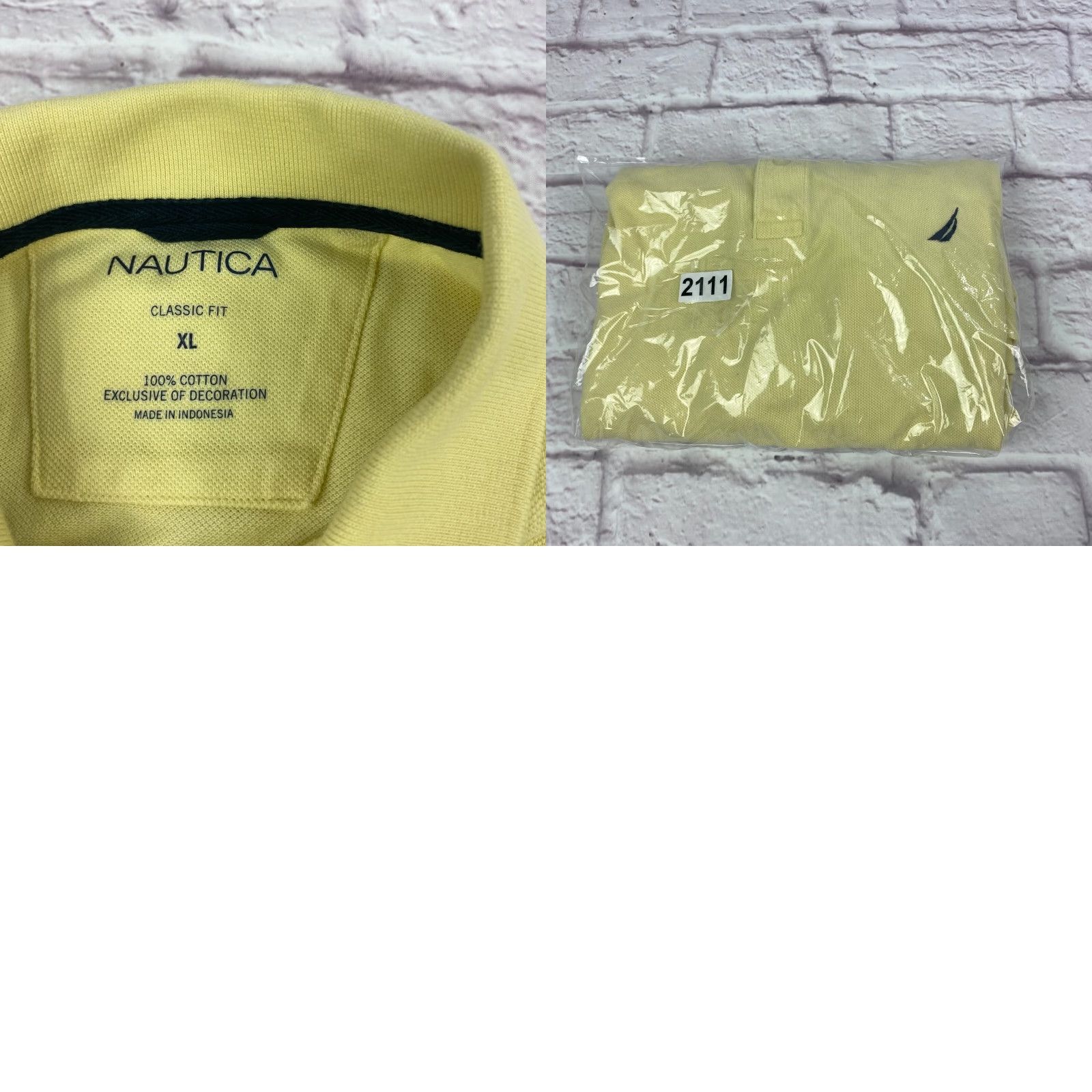 Nautica Nautica Polo Shirt XL Mens Logo Classic Short Sleeve Yellow 100% Cotton Size US XL / EU 56 / 4 - 8 Thumbnail