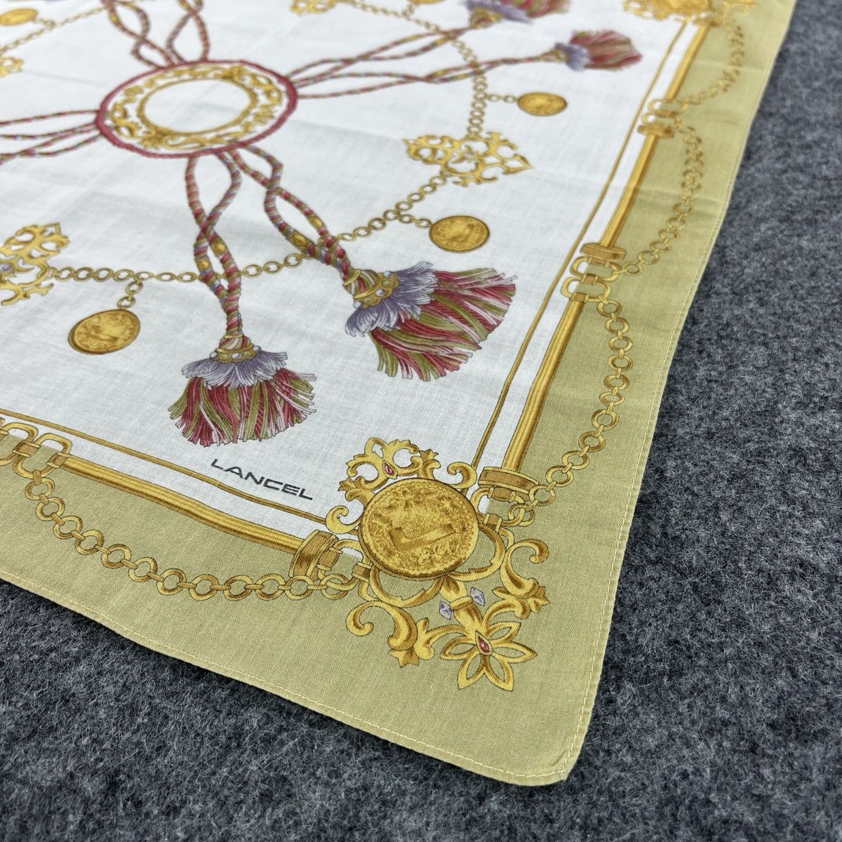 Lancel × Vintage Lancel Handkerchief / Bandana / Neckerchief B459 Size ONE SIZE - 4 Thumbnail