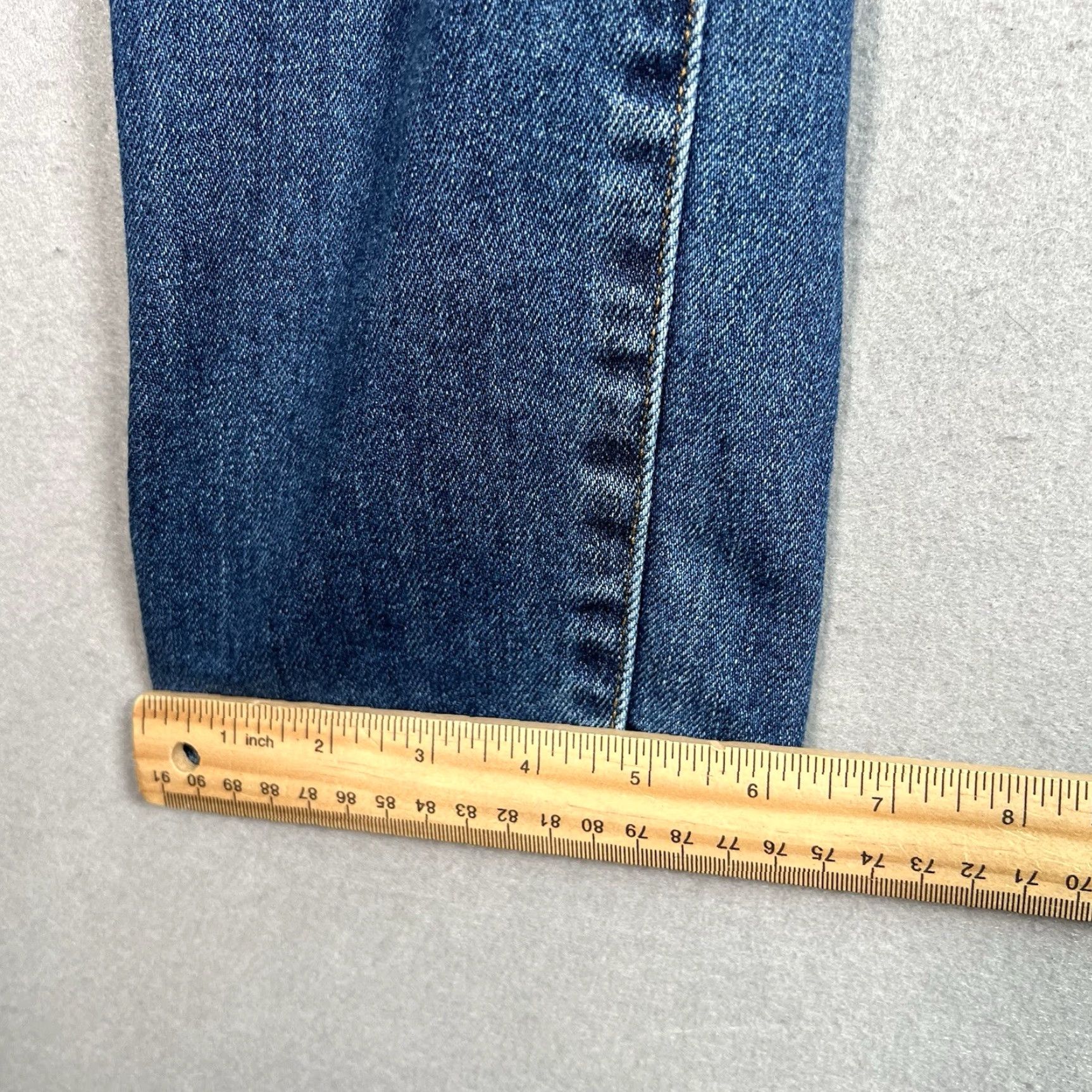 Uniqlo VINTAGE Uniqlo Jeans Womens 23 Blue Medium Wash Stretch Cotton Blend Slim Leg Denim Tapered Pants Womens 23 in Blue Jeans Size 40" / US 18 - 5 Thumbnail