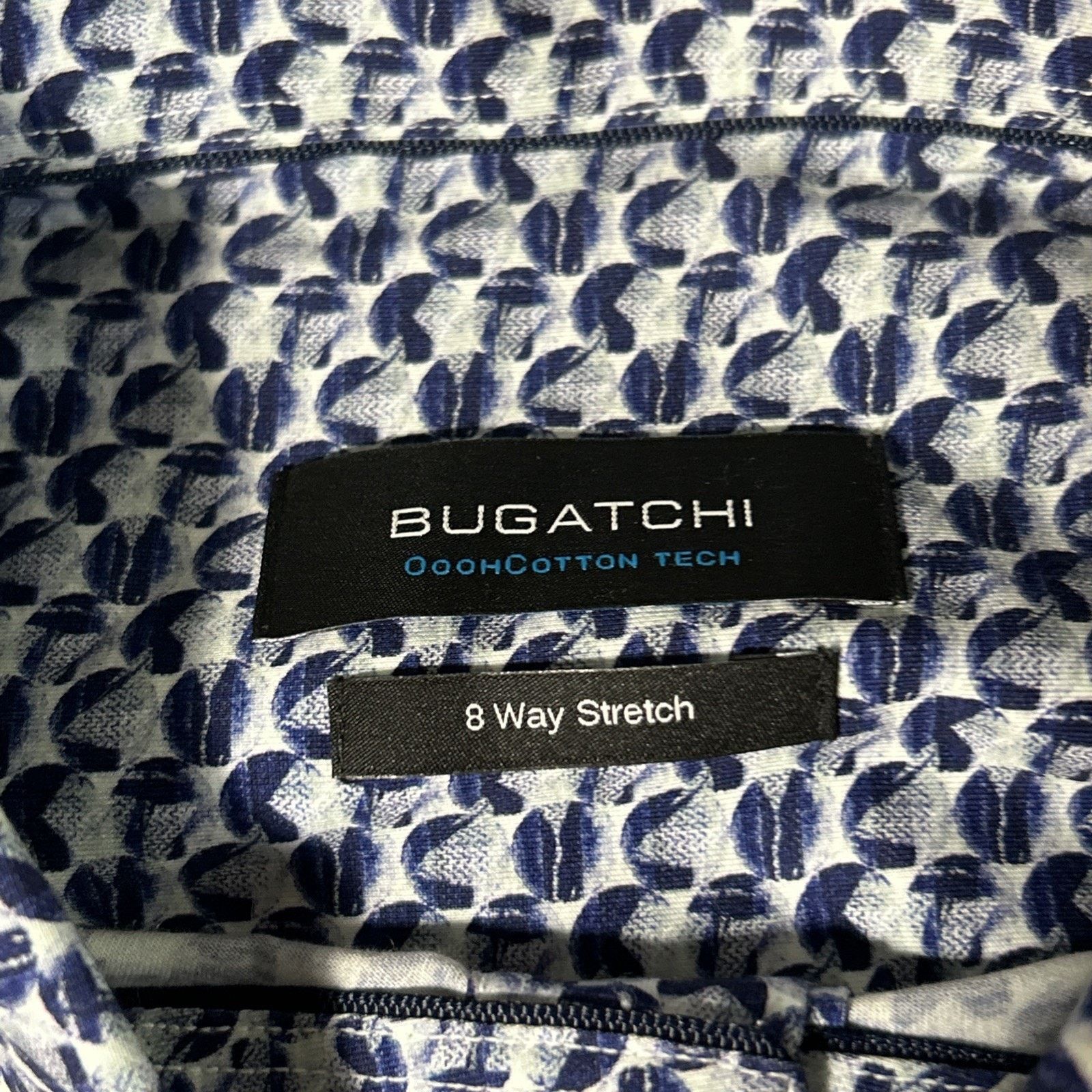 BUGATCHI Bugatchi 8 Way Stretch Geometric Polo Shirt Medium Size US M / EU 48-50 / 2 - 3 Thumbnail