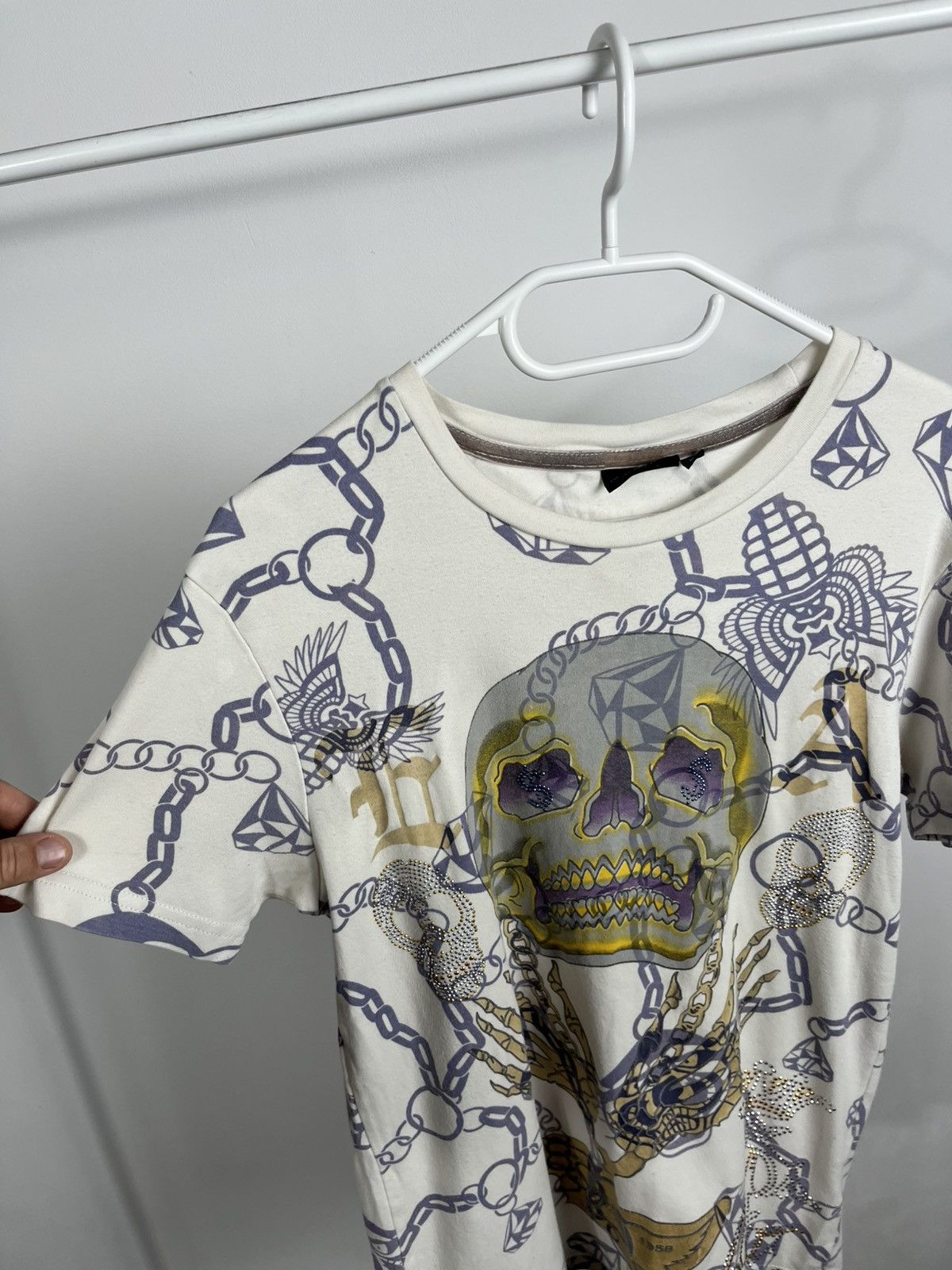 Christian Audigier Christian Audigier Skull Chain Graphic T-Shirt Women’s S Size M / US 6-8 / IT 42-44 - 11 Thumbnail