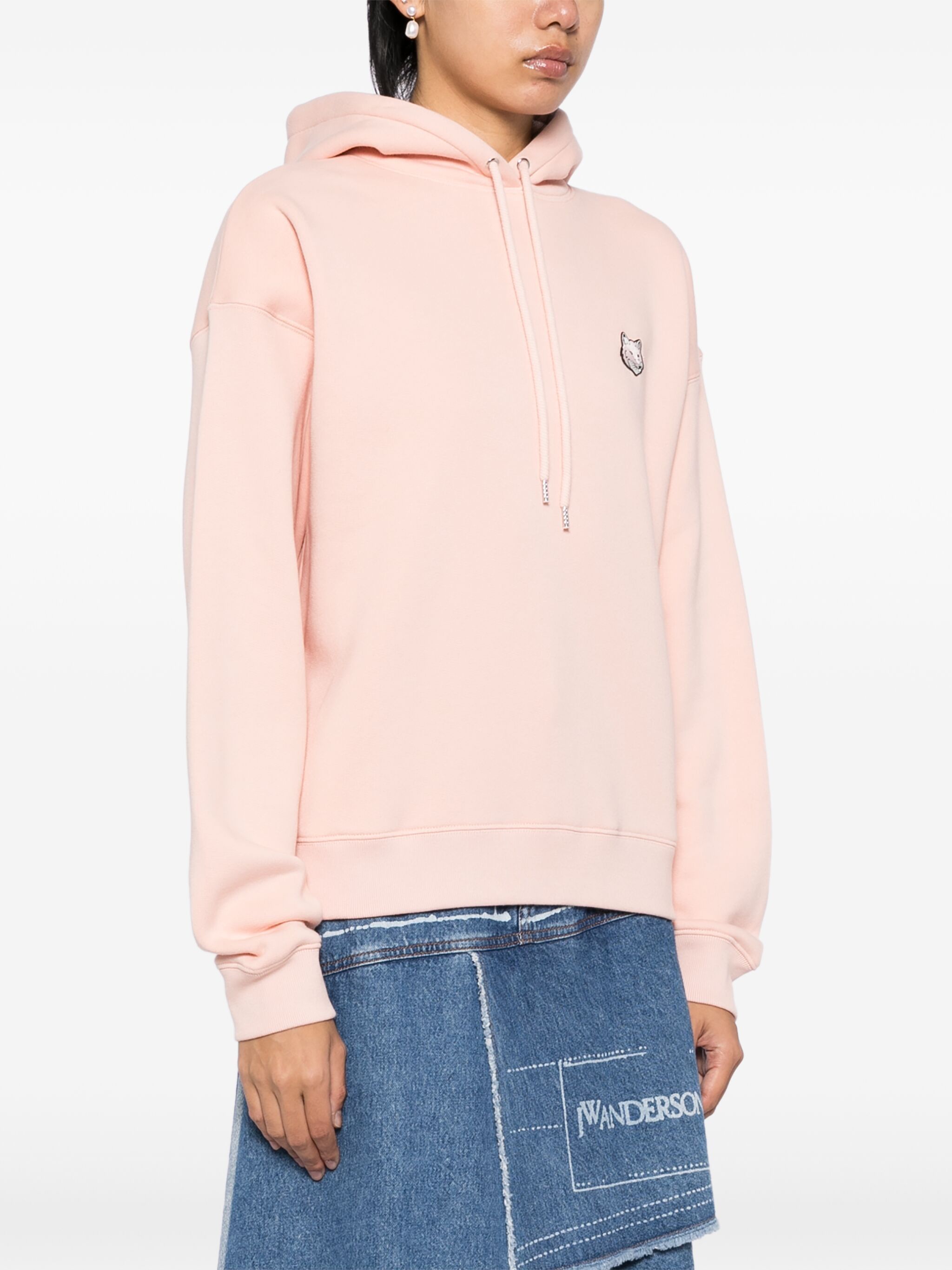 Maison Kitsune o1s22i1n1124 Bold Fox Head Comfort Fit Hoodie in Pink Size L / US 10 / IT 46 - 3 Thumbnail