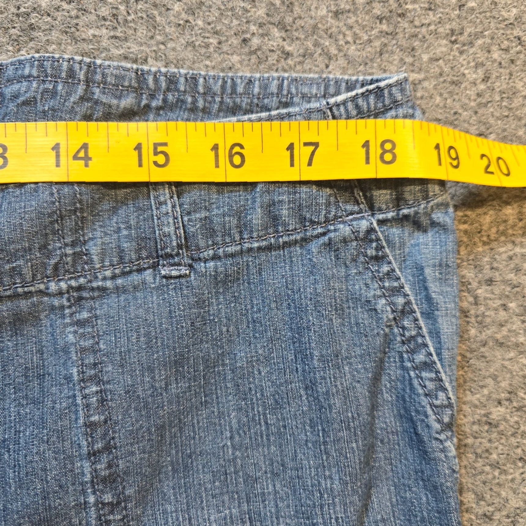J. Jill J Jill Jeans Womens 18 Petite Blue Chambray Cargo Lightweight Straight Casual Size 40" / US 18 - 5 Thumbnail