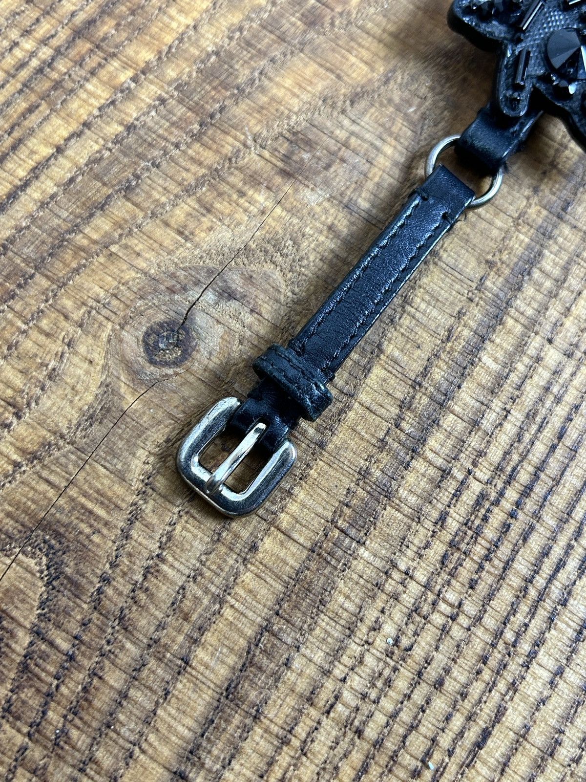 Prada Prada Saffiano Leather Black Bear Bracelet Size ONE SIZE - 4 Thumbnail