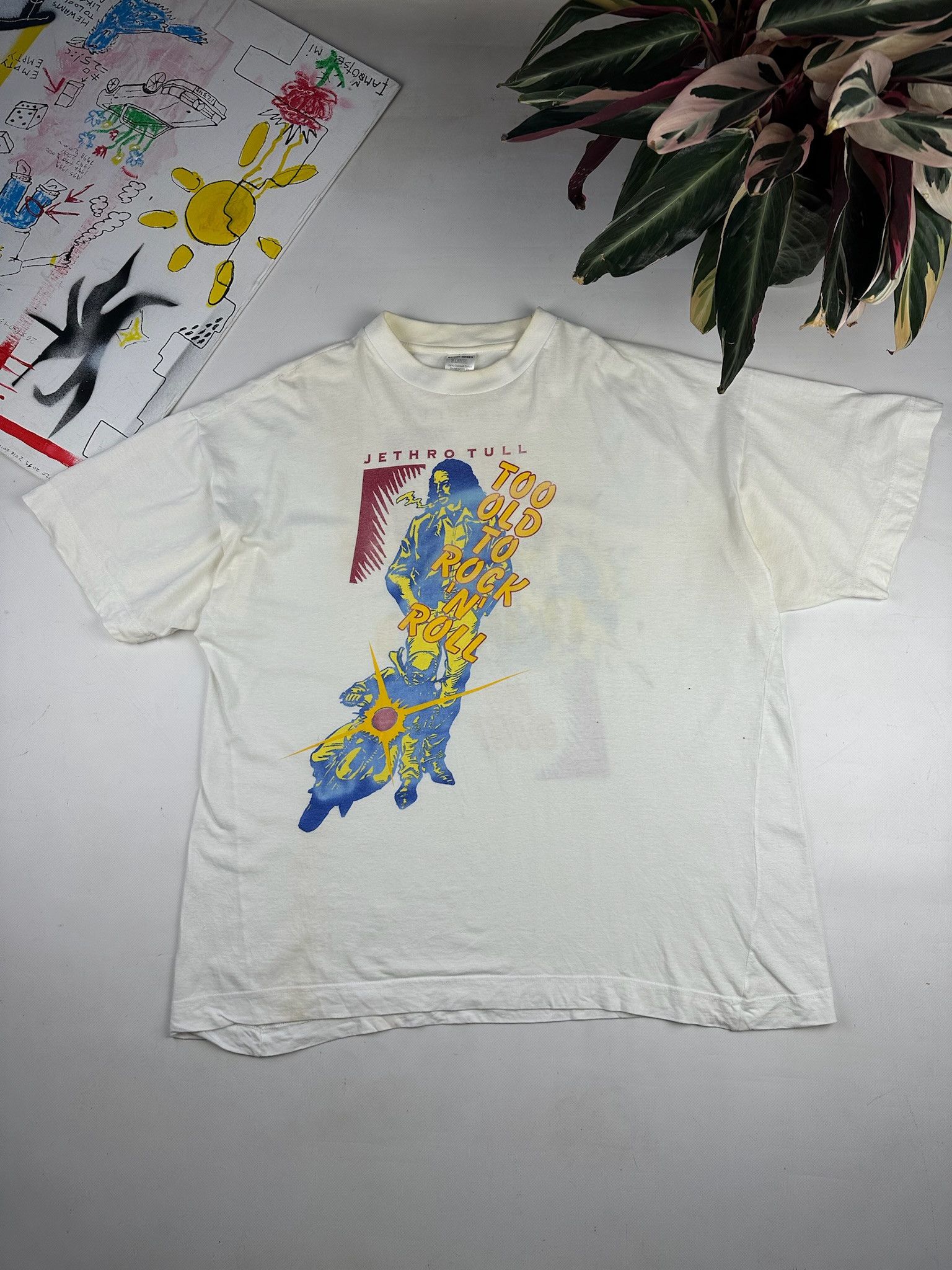 Band Tees Vintage 90s Jethro Tull Rock tee Size US XL / EU 56 / 4 - 1 Thumbnail