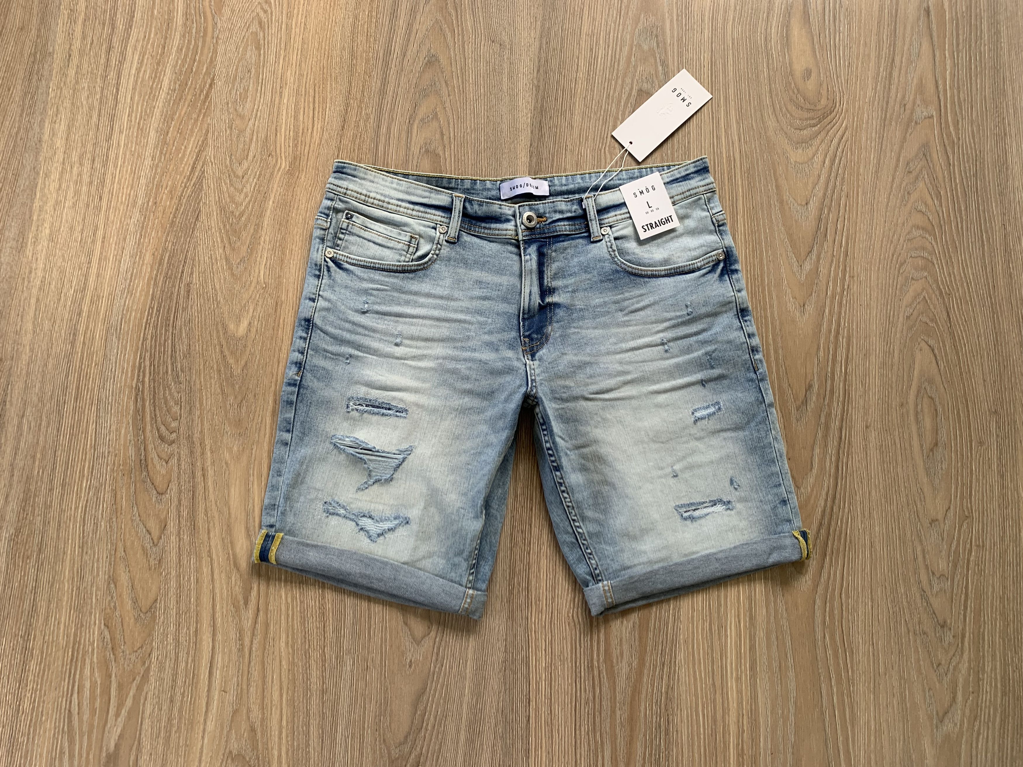 Other Mens New Smog Light Blue Distressed Denim Shorts Size US 34 / EU 50 - 1 Thumbnail