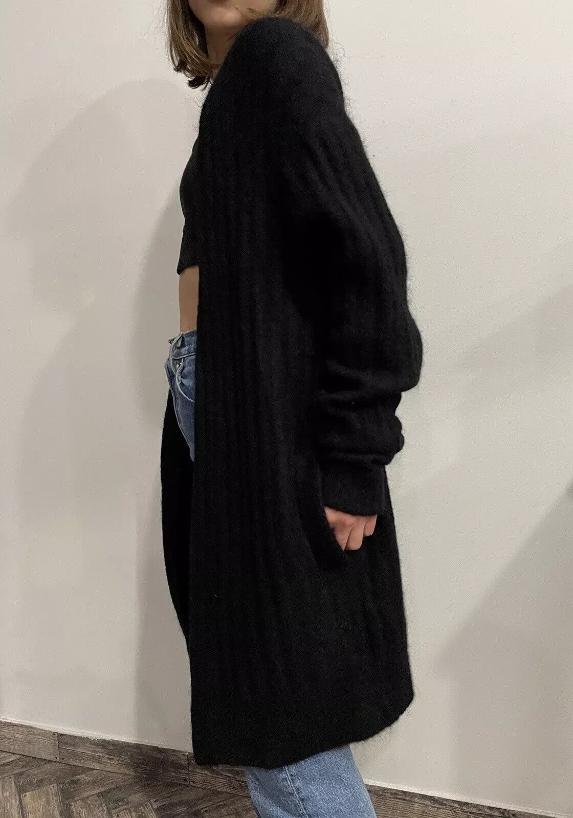 Acne Studios Acne Studios Raya Short Rib Mohair Wool Cardigan Womens Size XS / US 0-2 / IT 36-38 - 8 Thumbnail