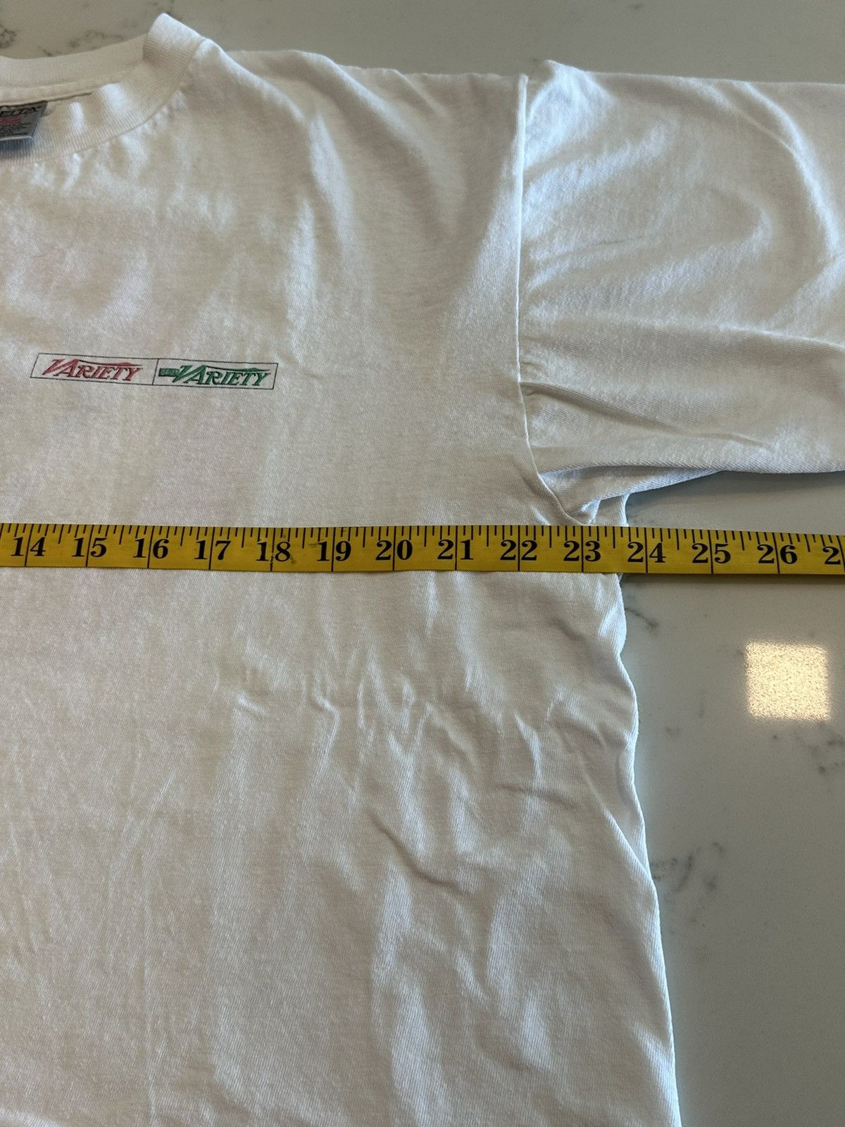 Vintage Vintage 1995 Variety Magazine Graphic T-Shirt L/XL Size US L / EU 52-54 / 3 - 7 Thumbnail