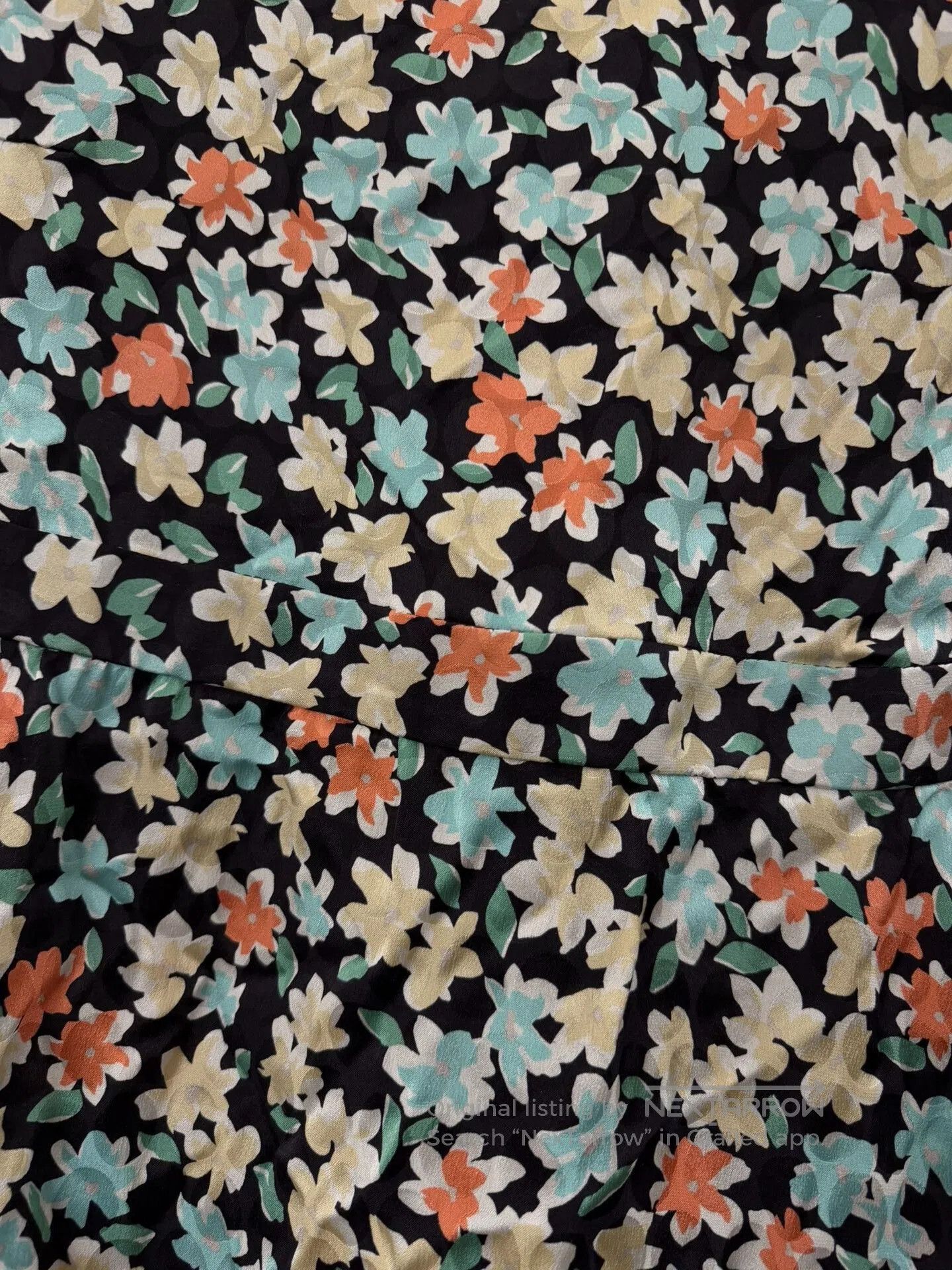 Saint Laurent Paris Floral Puff Sleeve Silk Dress. Size S / US 4 / IT 40 - 2 Thumbnail
