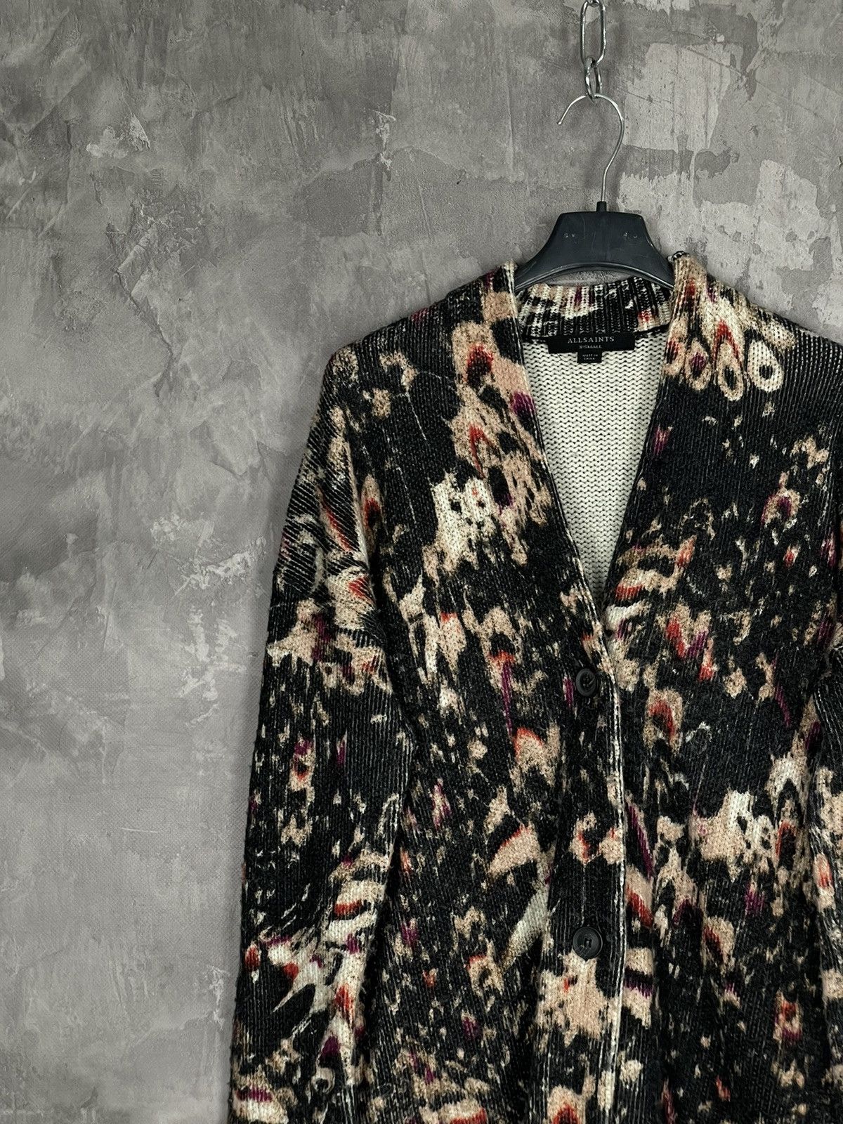 Allsaints AllSaints Cotton Oversized Mesh Y2K Coloured Cardigan Size US XS / EU 42 / 0 - 3 Thumbnail