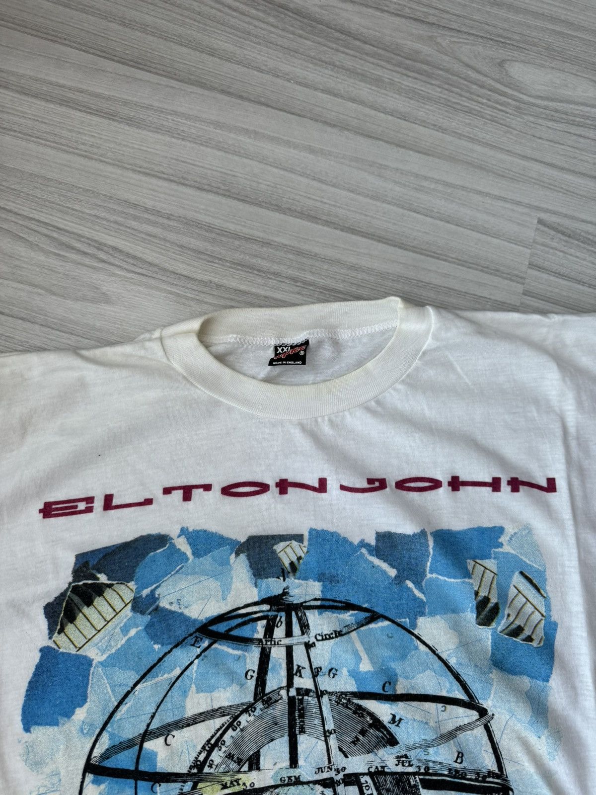 Band Tees × Vintage Vintage Elton John 1989-1990 World Tour T-Shirt White Size US XL / EU 56 / 4 - 5 Thumbnail