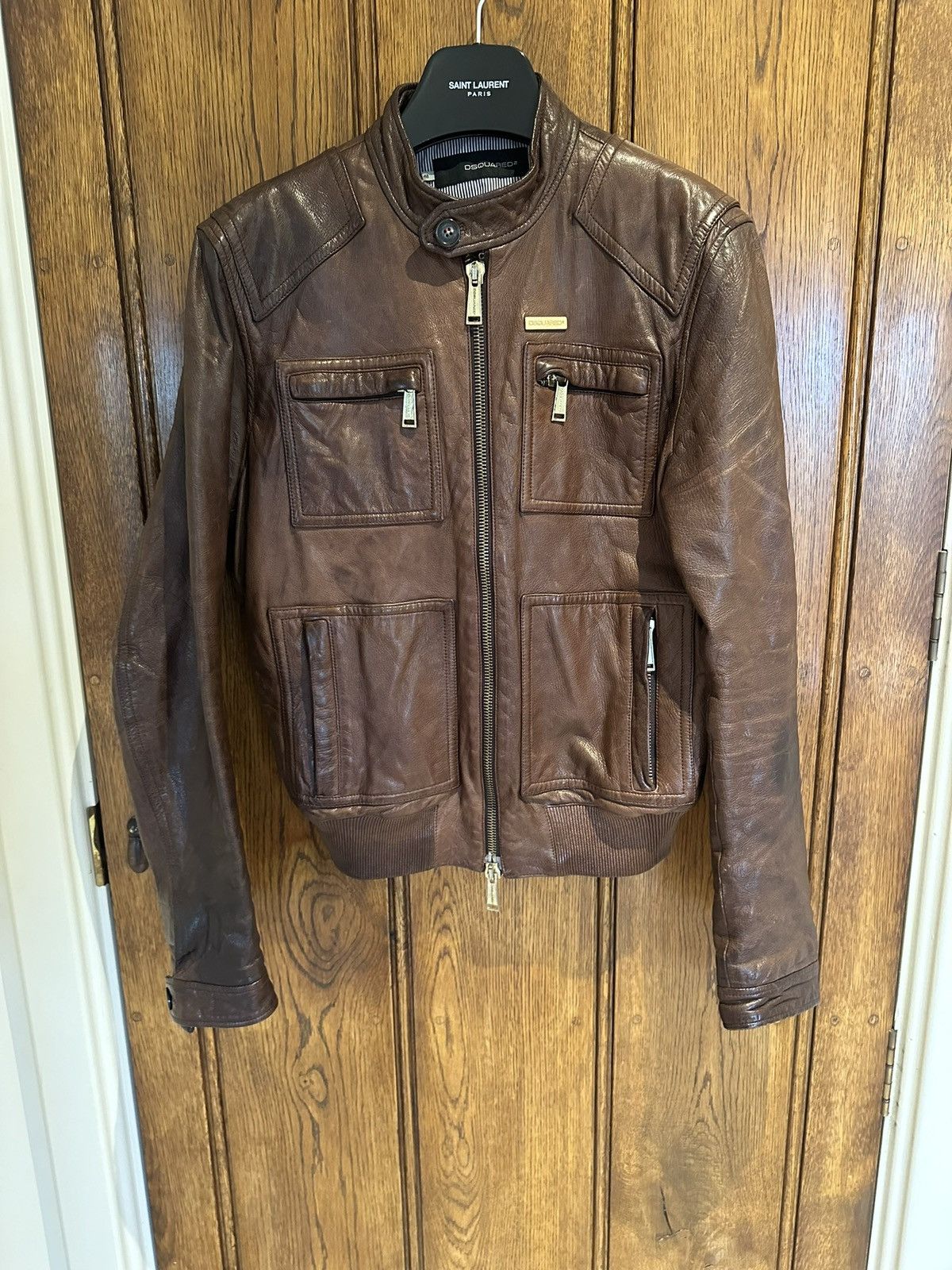 Dsquared2 SS09 Dsquared archive brown leather jacket grail Size US M / EU 48-50 / 2 - 1 Thumbnail