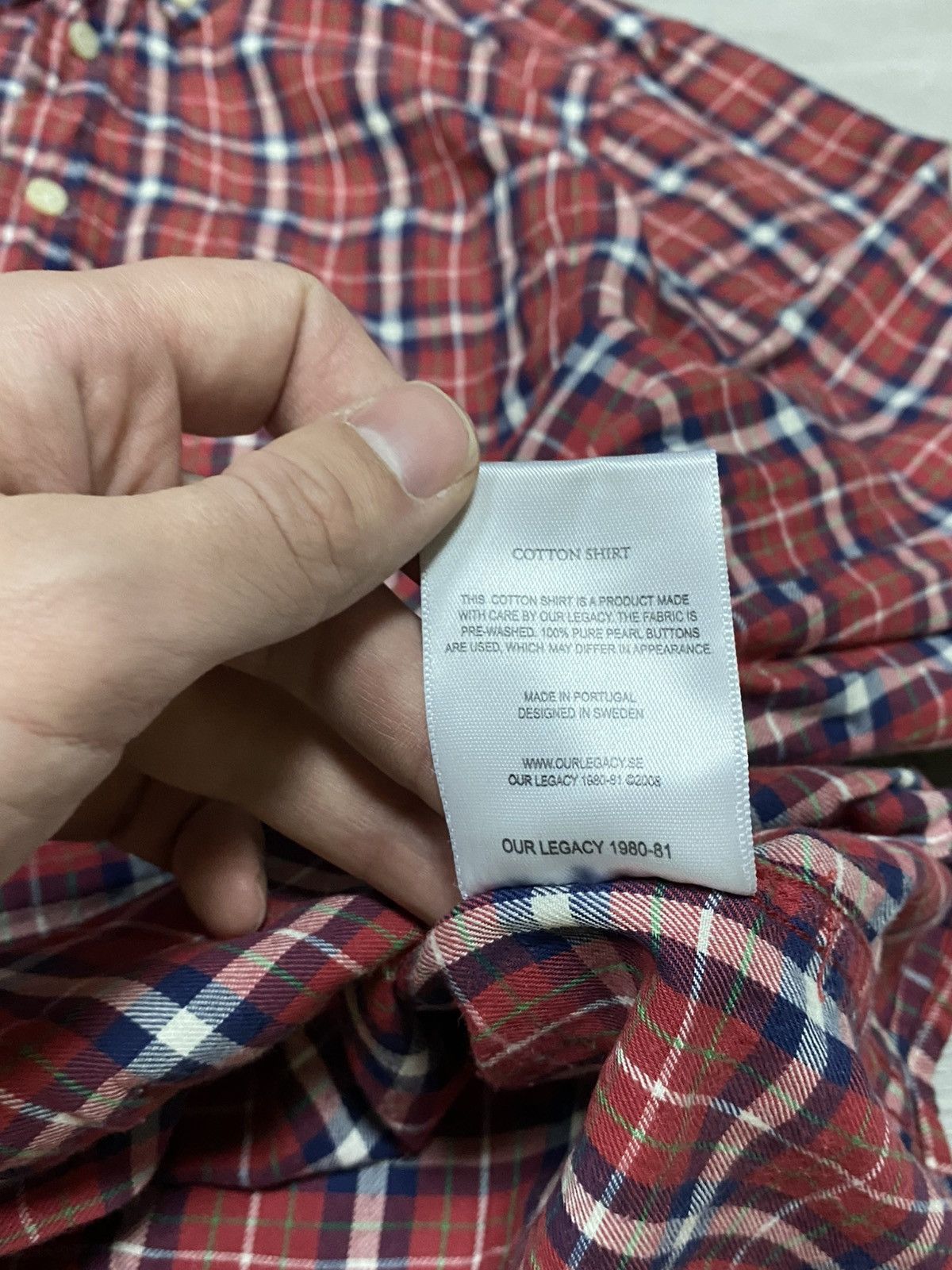 Our Legacy Our Legacy vintage flannel overshot shirt buttons Size US S / EU 44-46 / 1 - 7 Thumbnail