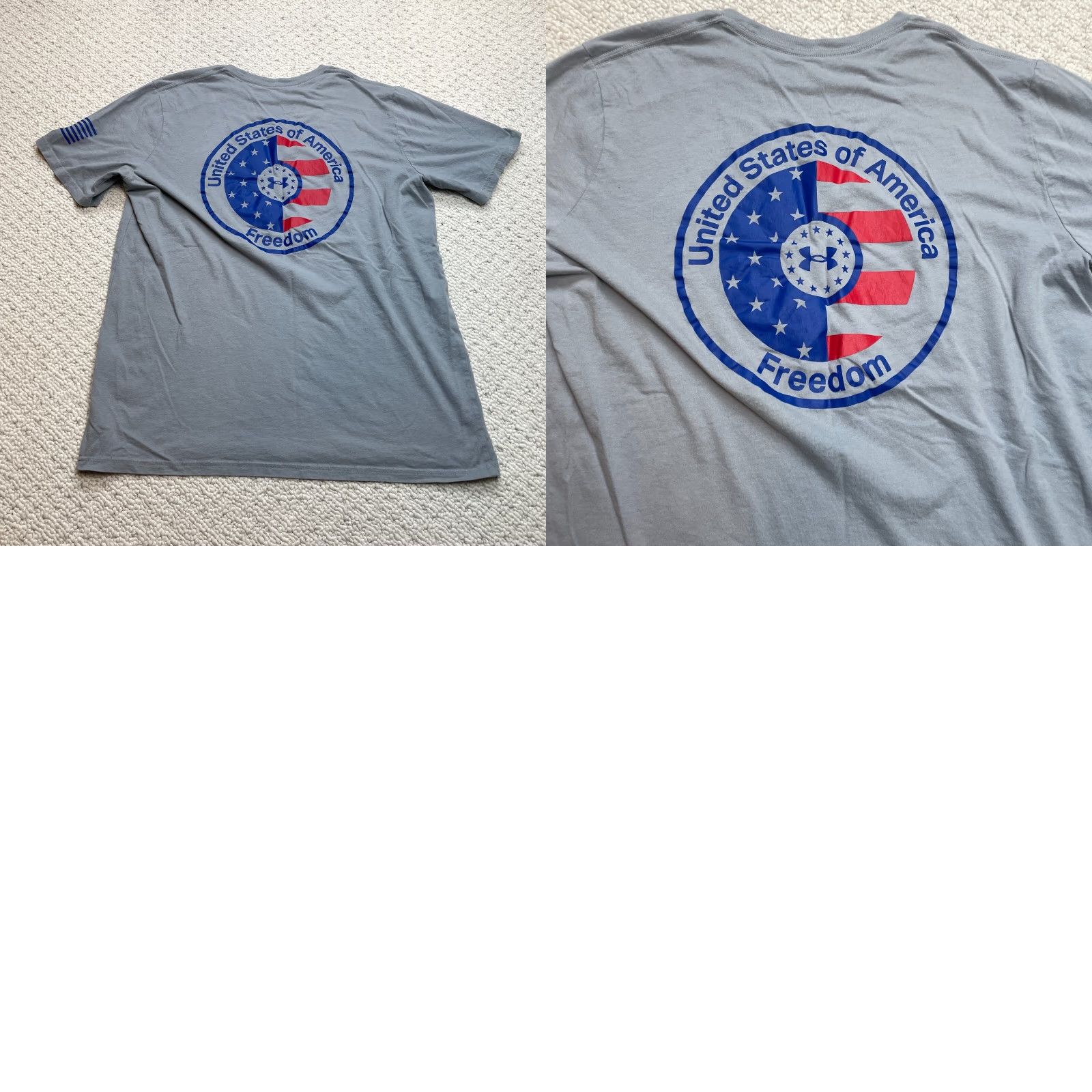 Under Armour Under Armour Shirt Mens 2XL Gray Tee Vintage? No — 2XL Gray Under Armour Shirt Mens Tee Logo Crew Neck Short Sleeve Jersey Cotton Blend Regular Fit Size US XXL / EU 58 / 5 - 9 Thumbnail
