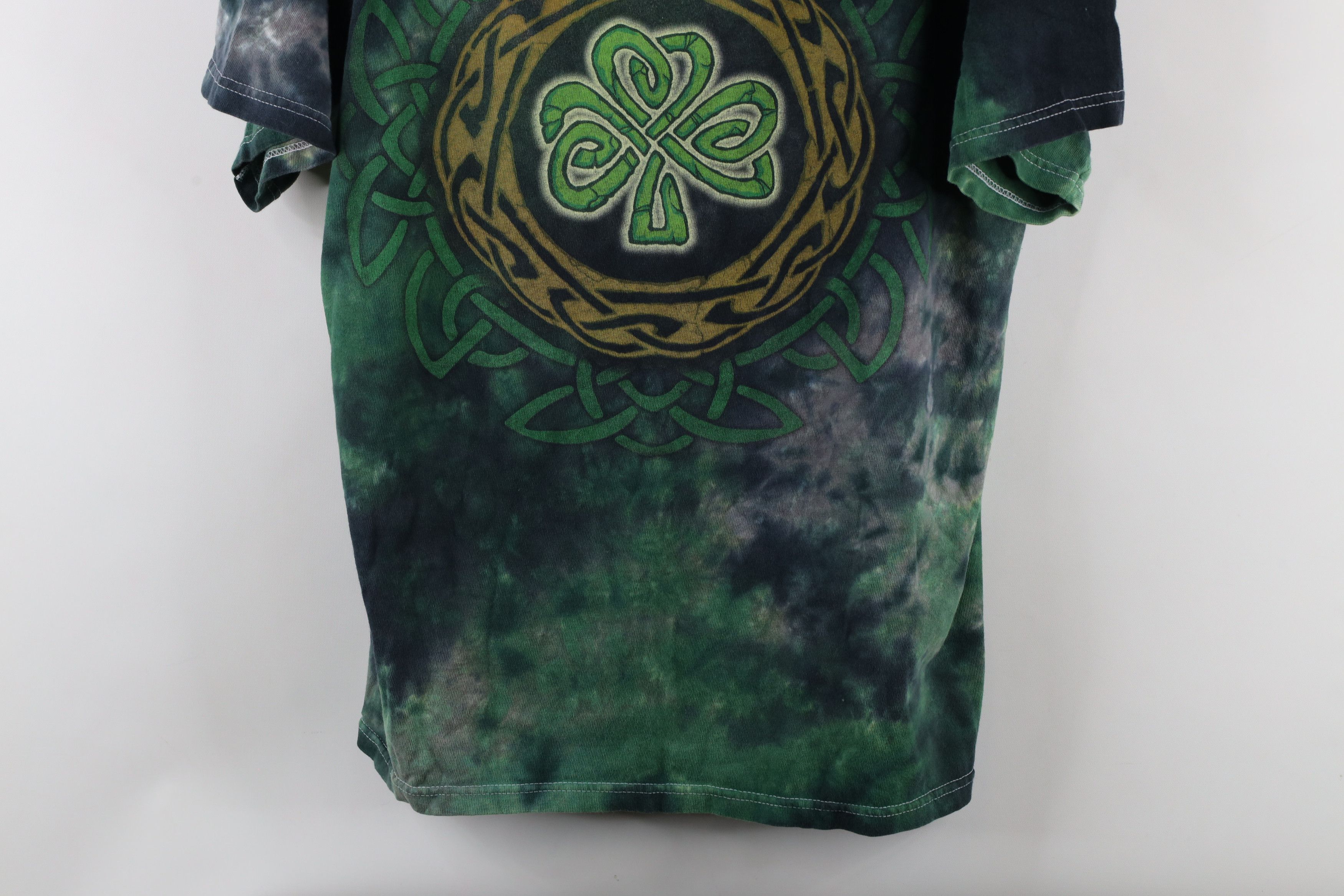 Vintage Vintage 90s Streetwear Knot Shamrock Acid Wash T-Shirt Size US XL / EU 56 / 4 - 3 Thumbnail