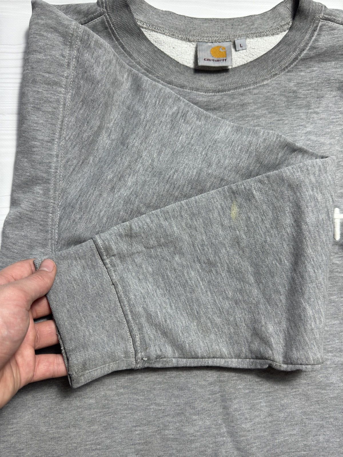 Other Vintage 90s Grey Carhartt Logo Sweatshirt Boxy Fit Size US L / EU 52-54 / 3 - 5 Thumbnail