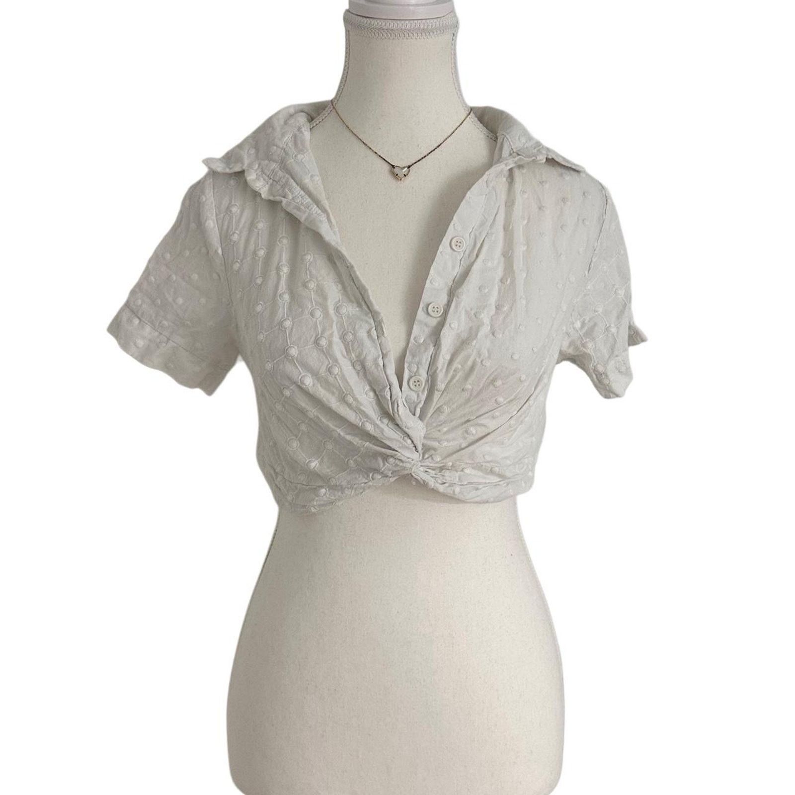 & Other Stories Kirious Los Angeles 100% Cotton Collard Top Size S / US 4 / IT 40 - 1 Thumbnail