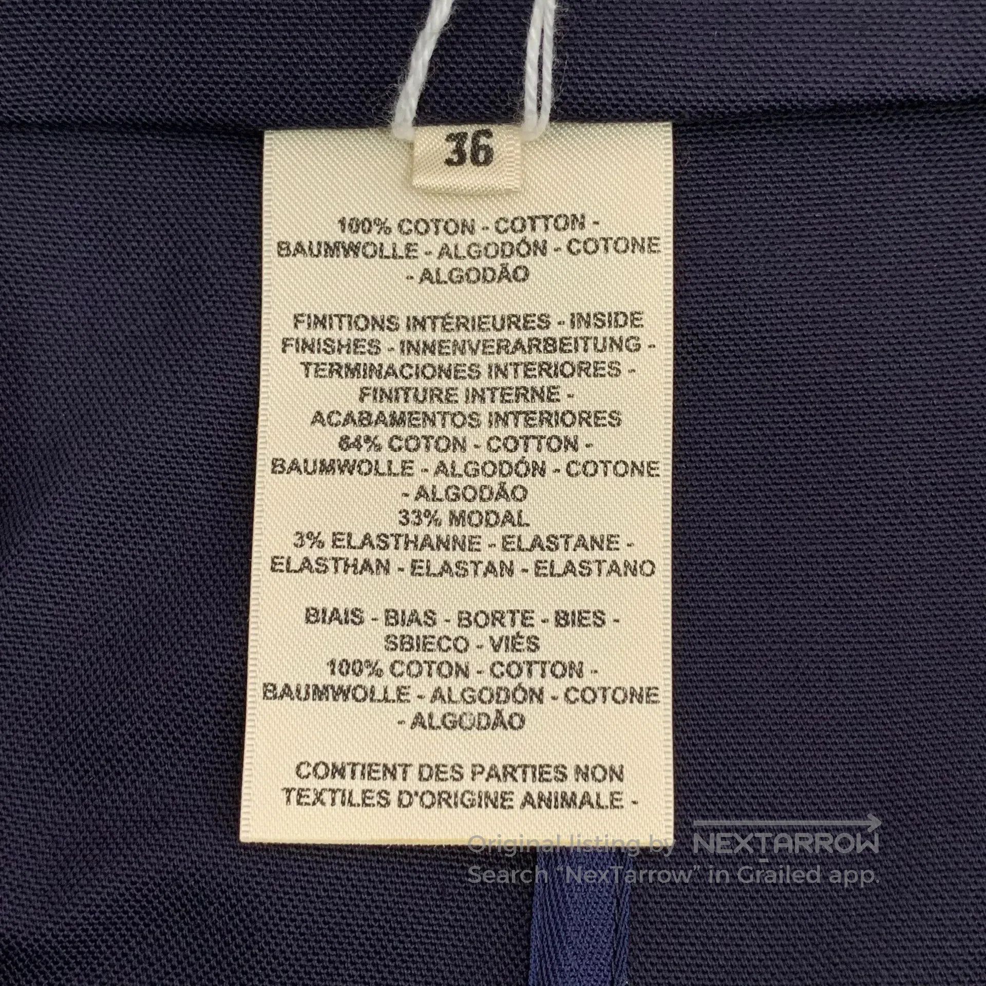 Hermes Hermes Dark Blue Bell Chain Cotton Casual Skirt| Size 35" - 7 Thumbnail