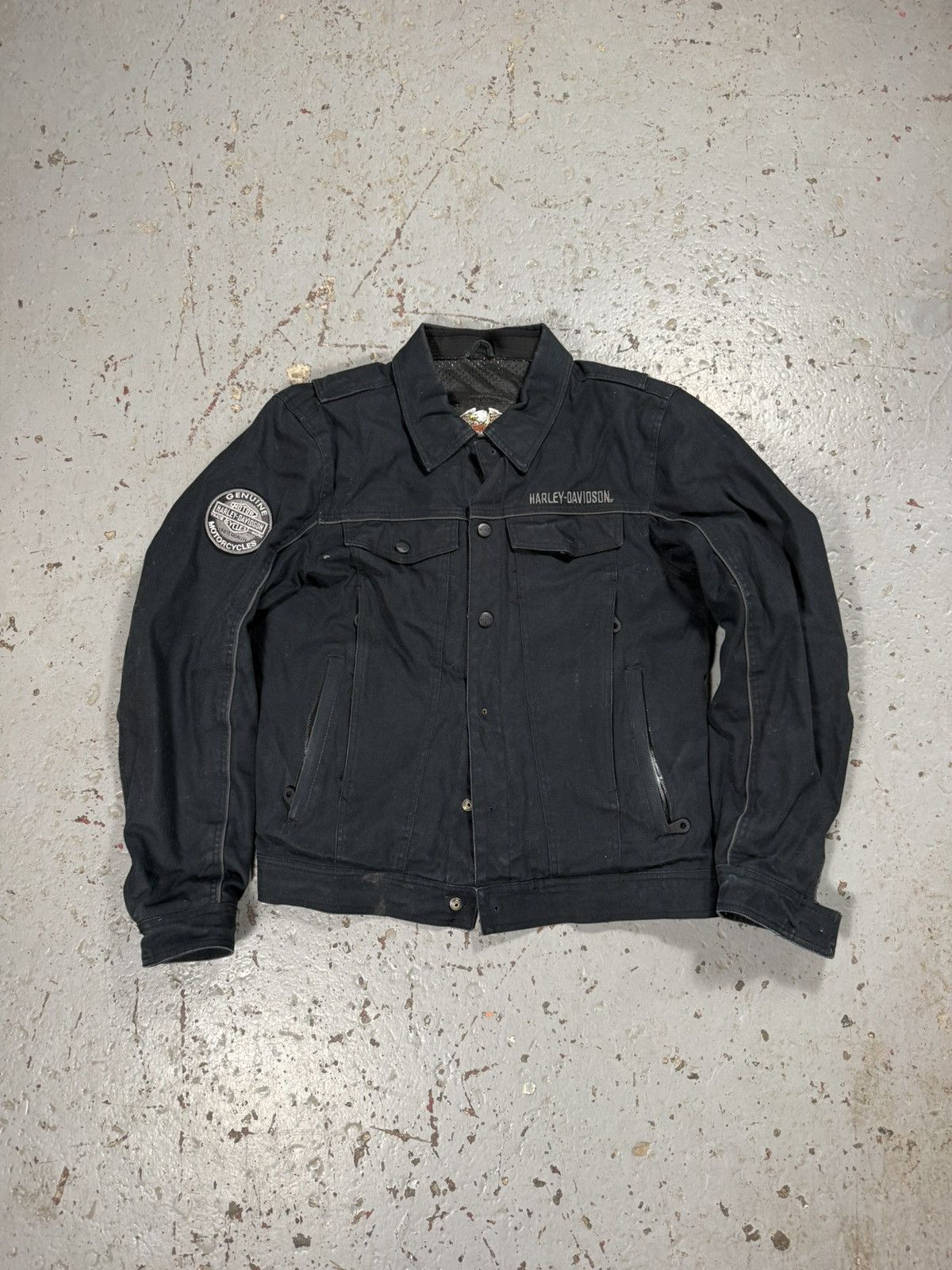 Harley Davidson Vintage Harley Davidson Distressed Biker Jacket Size US M / EU 48-50 / 2 - 5 Thumbnail
