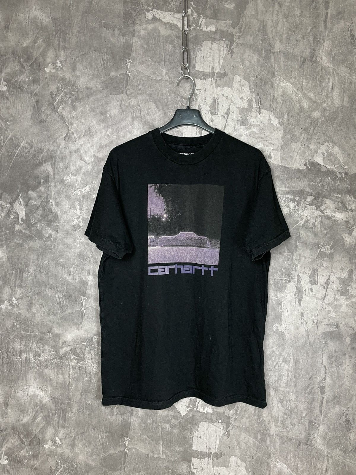 Carhartt × Vintage CARHARTT CENTER LOGO PURPLE CAR Y2K OVERSIZE BOXY T-SHIRT Size US S / EU 44-46 / 1 - 1 Thumbnail