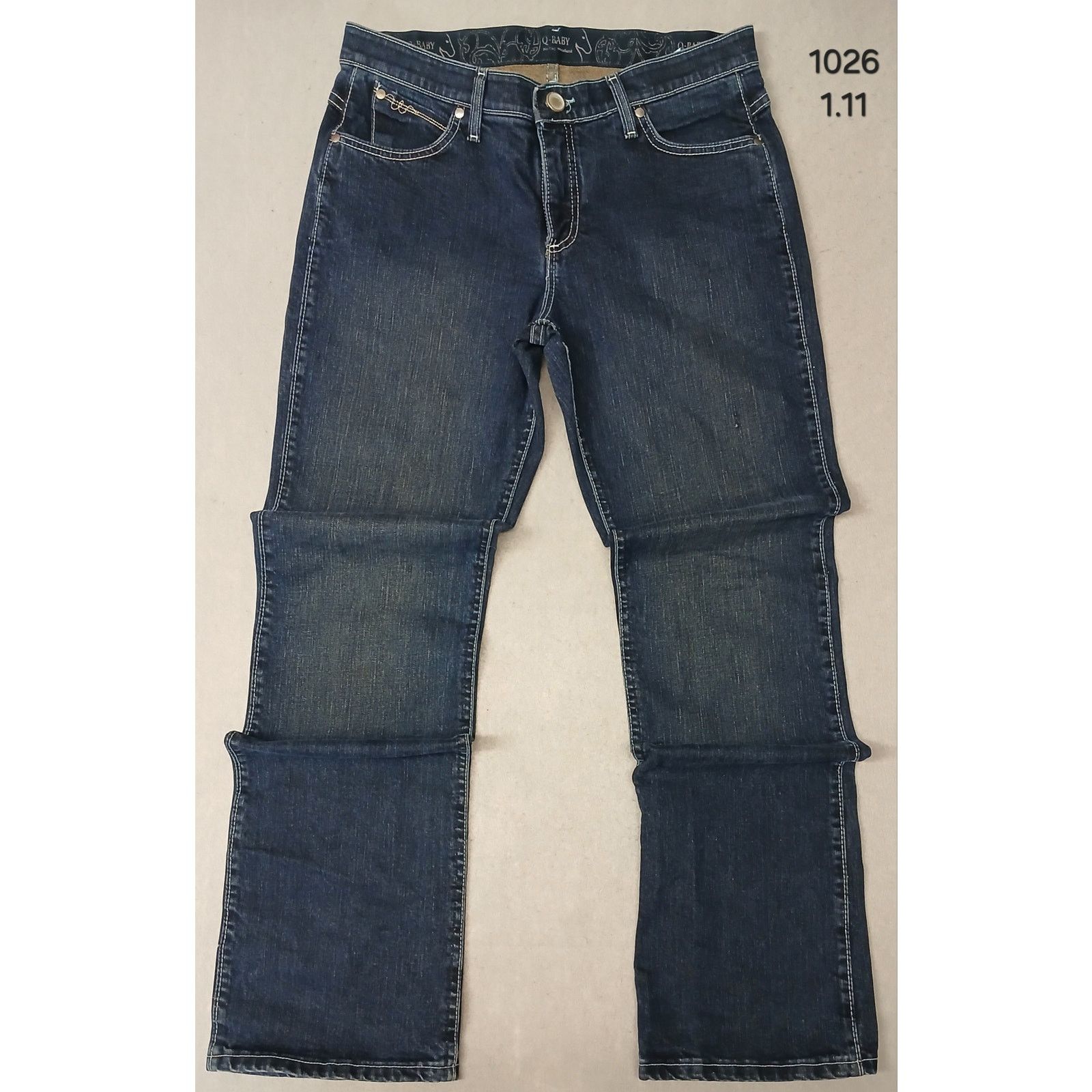 Wrangler Wrangler Q-Baby (9/10x34) Mid Rise Boot Cut Riding Jeans Size 30" / US 8 / IT 44 - 1 Thumbnail