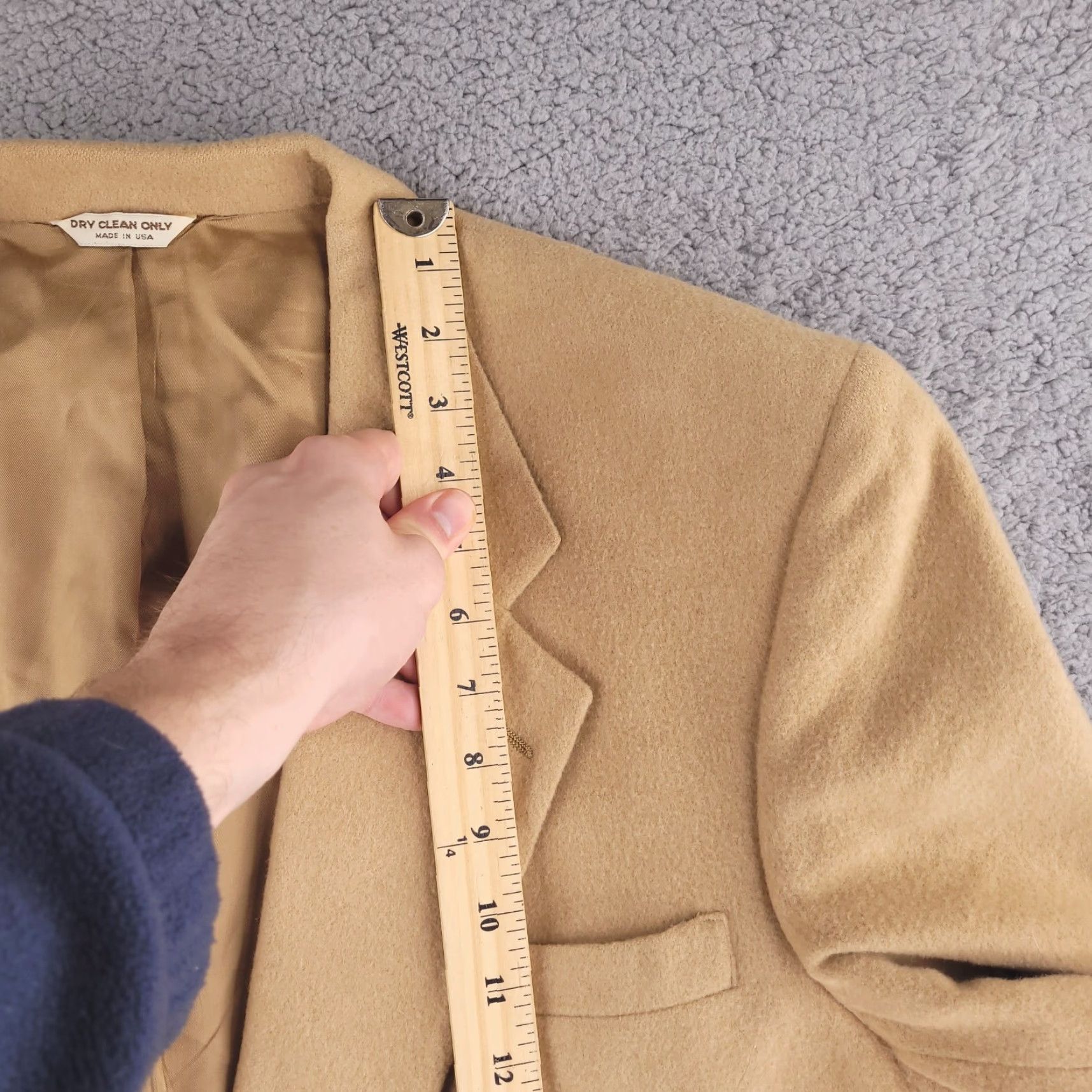 Camel VINTAGE Beercroft & Bull Suit Jacket Mens 42 44 Brown 100% Camel hair Made USA Size 42R - 6 Thumbnail