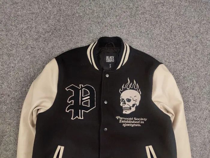 Japanese Brand Vintage Paranoid Society Letterman Varsity Bomber Jacket Size US S / EU 44-46 / 1 - 2 Thumbnail