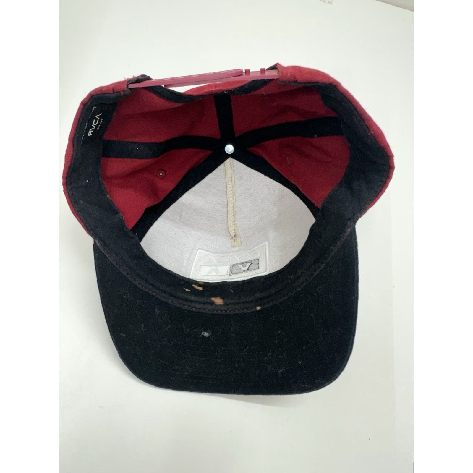 RVCA RVCA Snapback Hat Flat Brim Black Logo Adjustable Mid Fit Cap Mens One Size Hat Size ONE SIZE - 3 Thumbnail