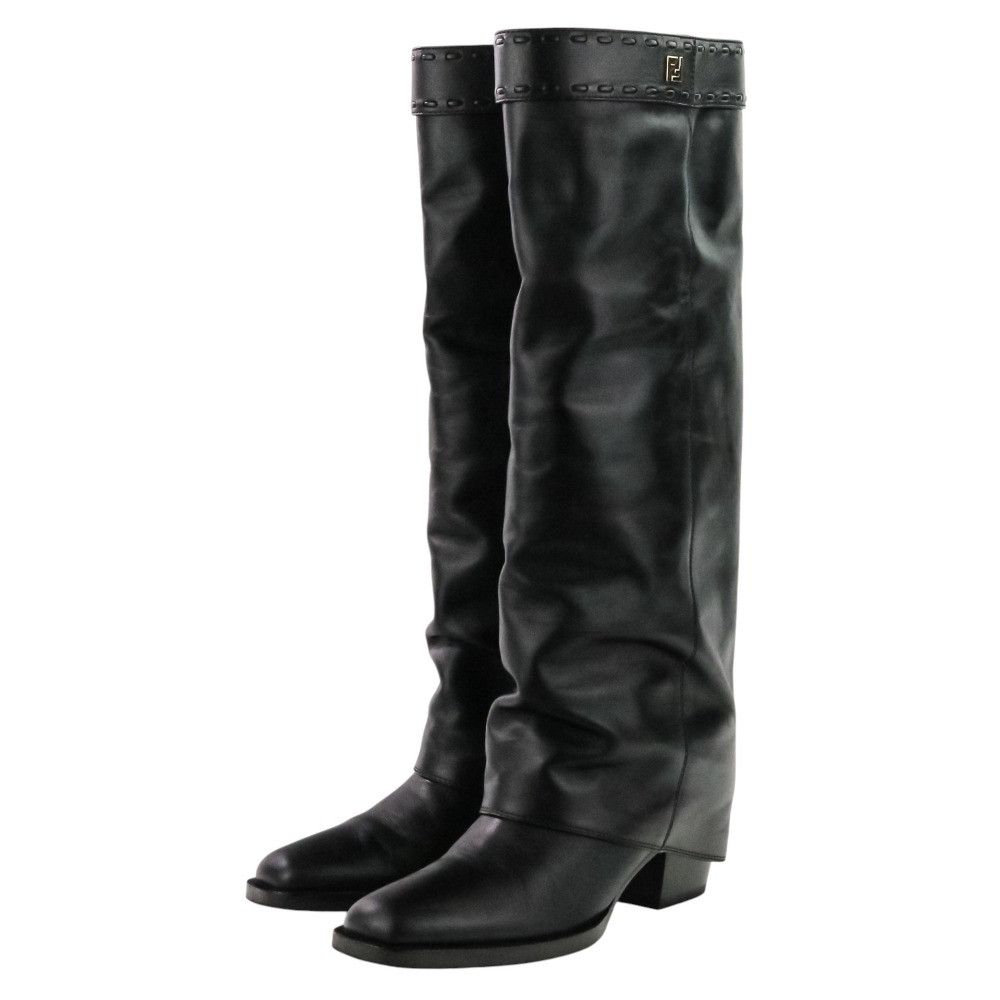 Fendi Fendi Fendi Minerva Leather Long Boots Leather Shoes 8W8566 DUTY FREE for USA Size ONE SIZE - 1 Thumbnail