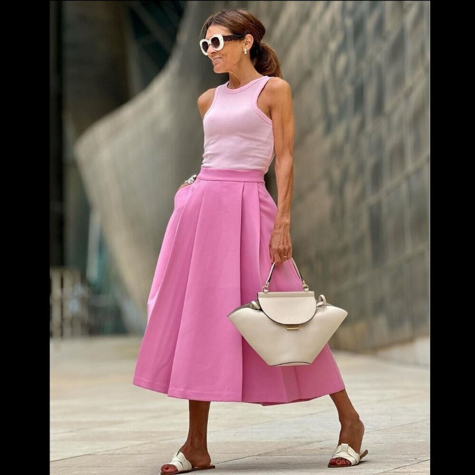 Zara ZARA A-Line Midi Skirt NWT LAST ONE!!! Size 29" - 3 Thumbnail
