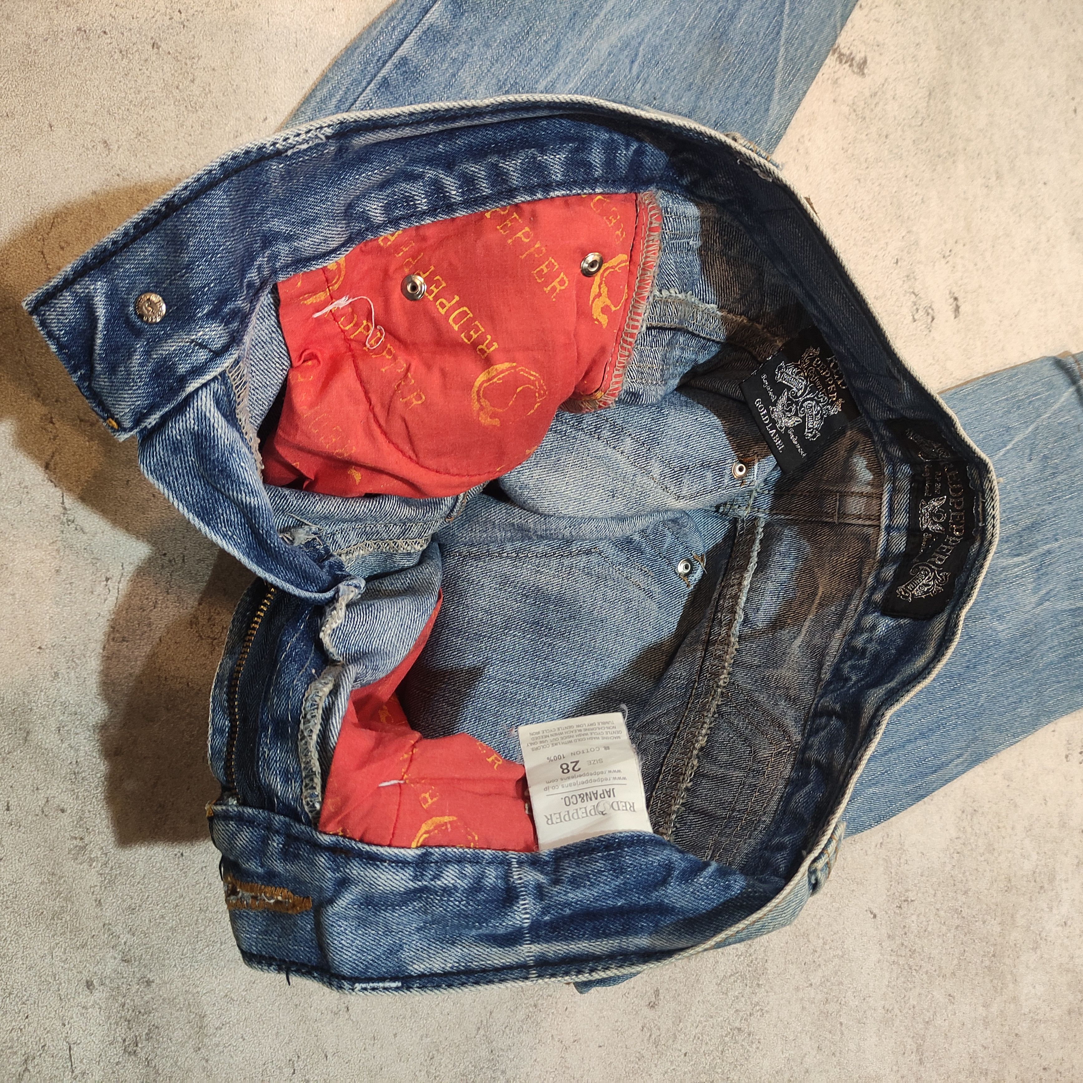 Tornado Mart RARE!! Red Pepper Archive Denim 2000s Vkei Y2k Size US 29 - 8 Thumbnail