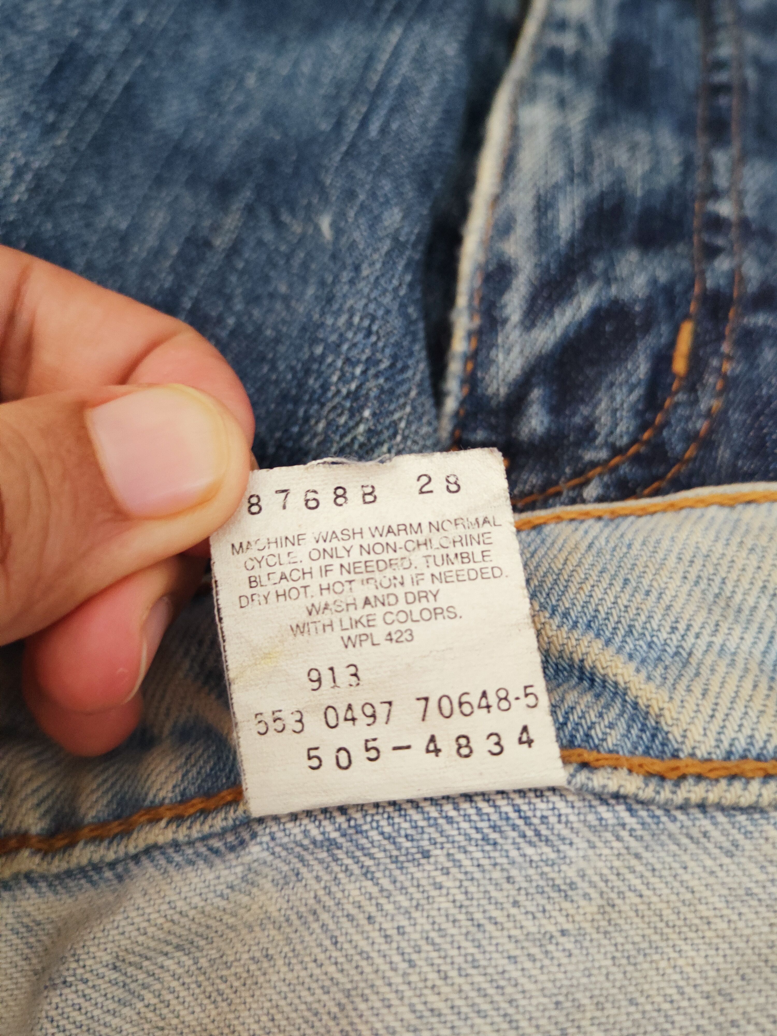 Levi's × Vintage Levi's Blue Distressed Ripped Jeans (Vintage Stuff) Size US 34 / EU 50 - 18 Thumbnail