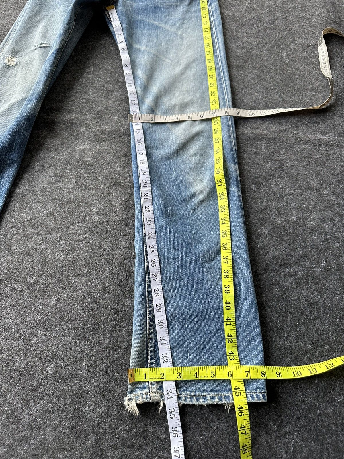 Lee Vintage Rare 50s Lee 101 Half Selvedge Denim 29x34 D444 Size US 29 - 10 Thumbnail