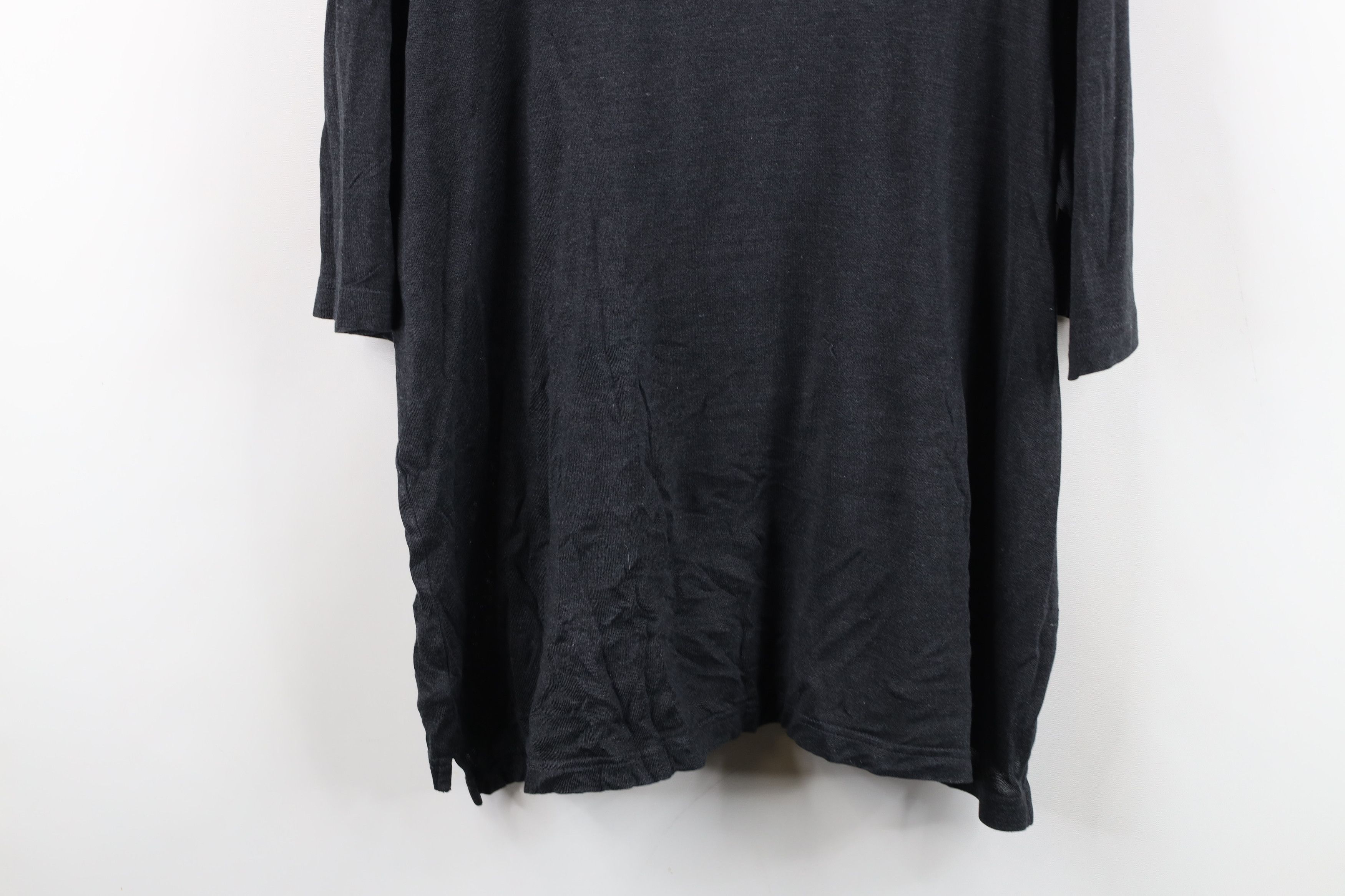Vintage Vintage 90s Streetwear Blank Boxy Fit Silk Knit T-Shirt Gray Size L / US 10 / IT 46 - 16 Thumbnail