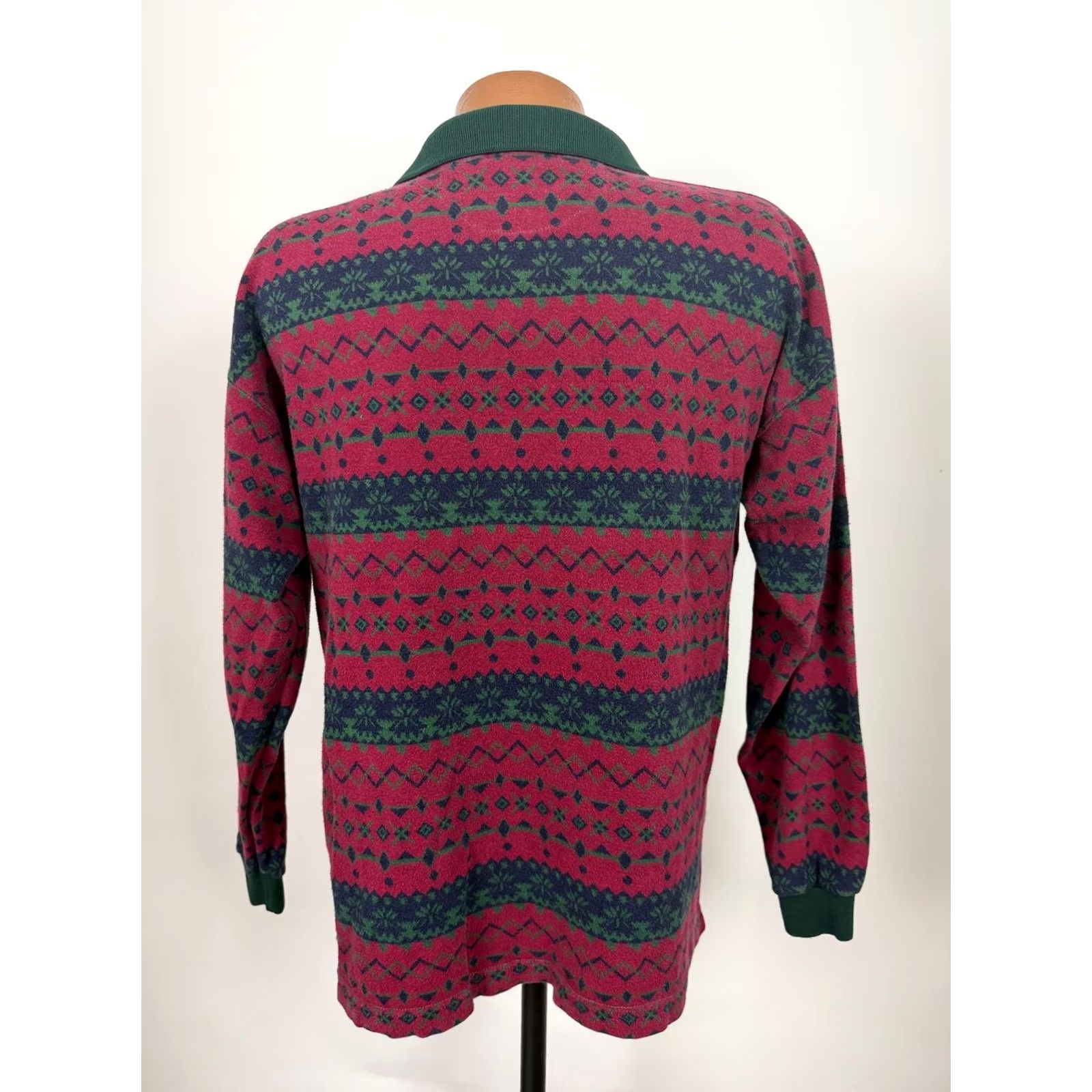 Vintage VINTAGE Ivy Club Polo Shirt Men M Geometric Red Navy Green 80s 90s - Shirt Mens M Red Green Navy Geometric 80s 90s Vintage Ivy Club Polo Shirt Size US M / EU 48-50 / 2 - 7 Thumbnail
