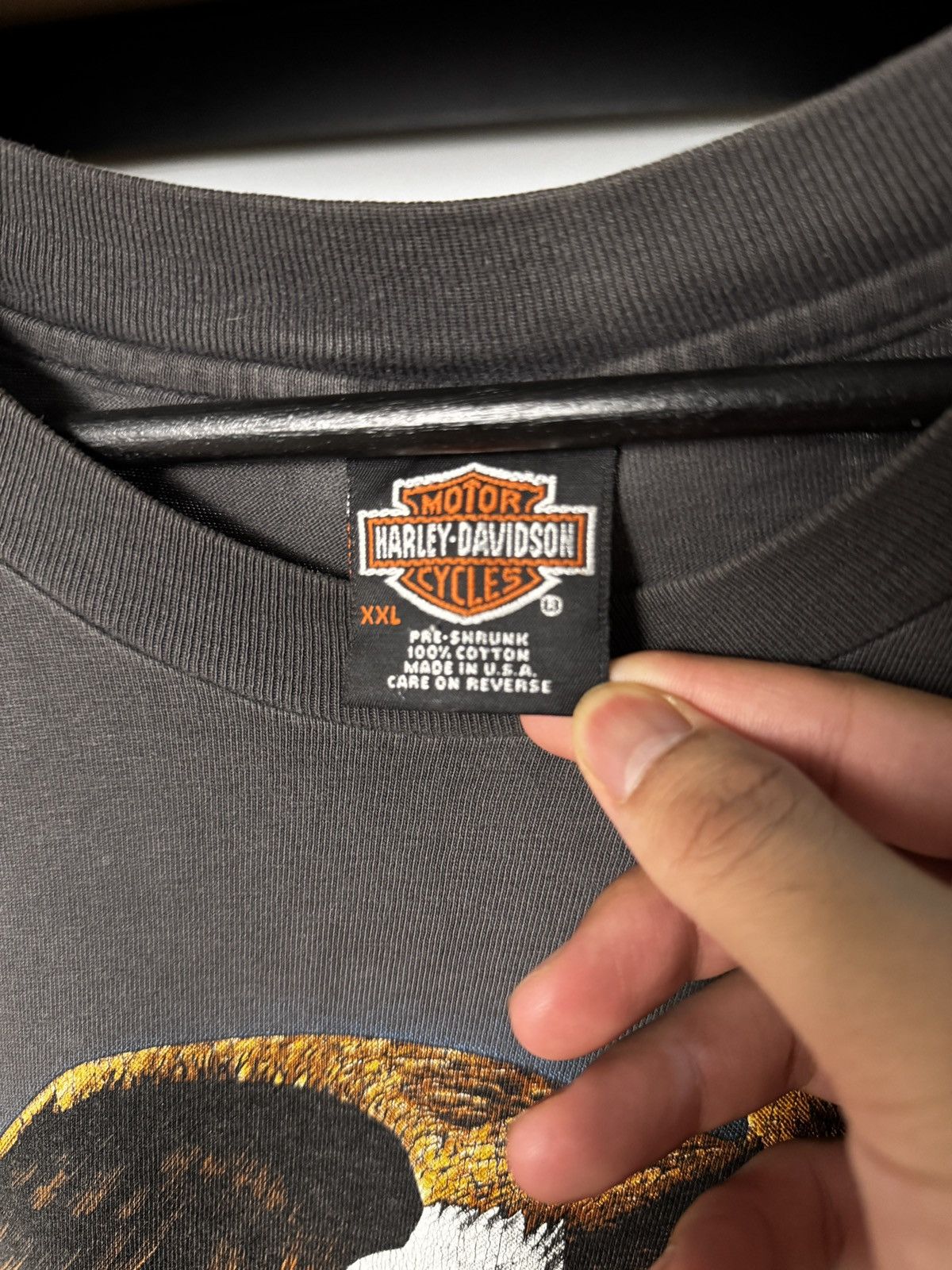 Harley Davidson × Vintage VINTAGE HARLEY DAVIDSON EAGLE ONE WITH THE WIND FADED 1996 Size US XXL / EU 58 / 5 - 5 Thumbnail