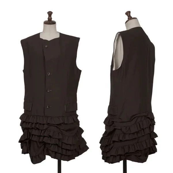 Comme des Garcons Comme des Garcons Brown vintage lace design vest top Size M / US 6-8 / IT 42-44 - 1 Thumbnail