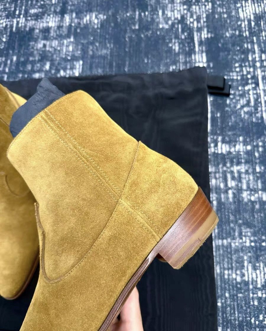 Celine Celine runway style brown suede pointed-toe Chelsea boots Size US 6 / EU 39 - 4 Thumbnail