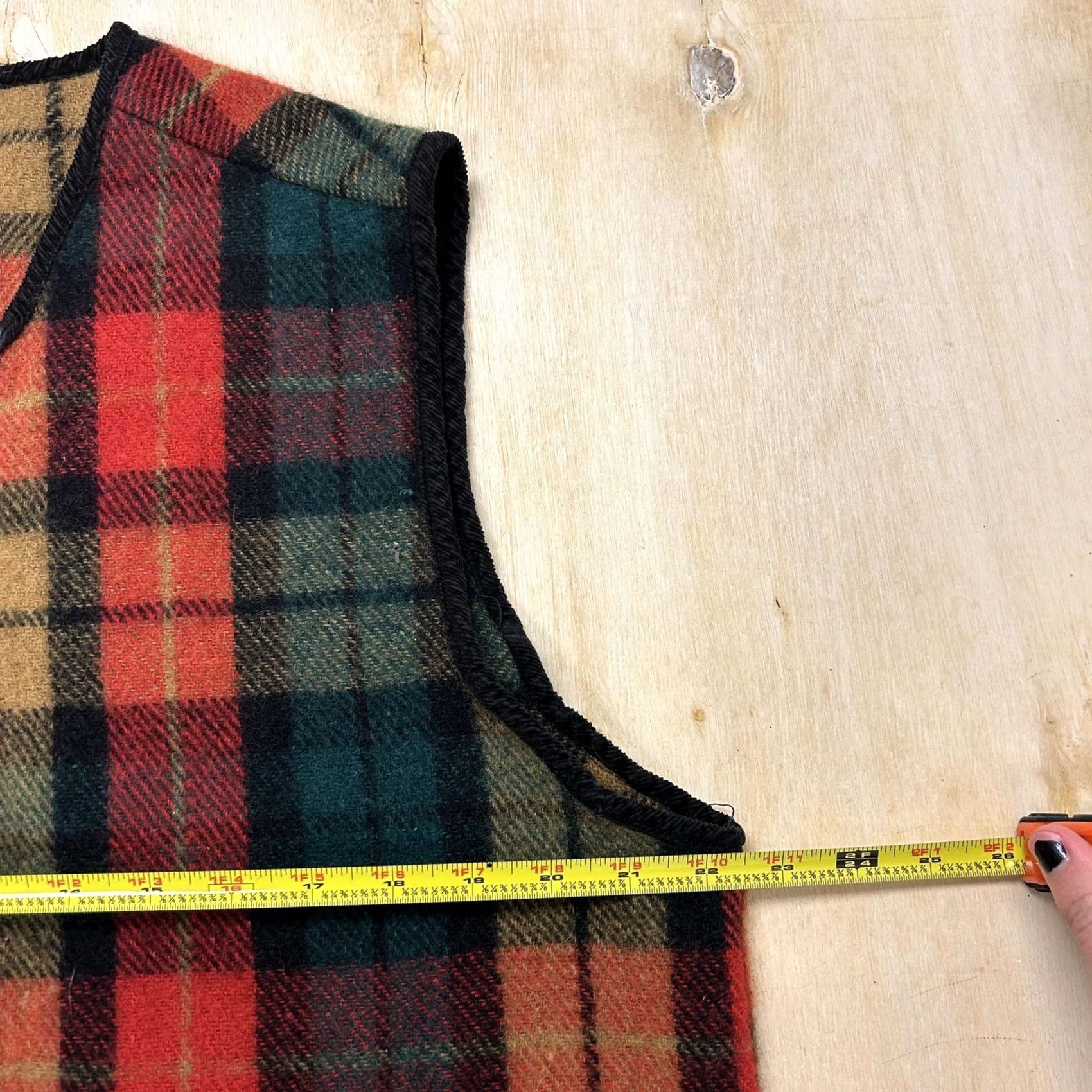 Energie Energie Sweater Vest Womens Large Multicolor V Neck Plaid Flannel Wool Blend Size L / US 10 / IT 46 - 3 Thumbnail