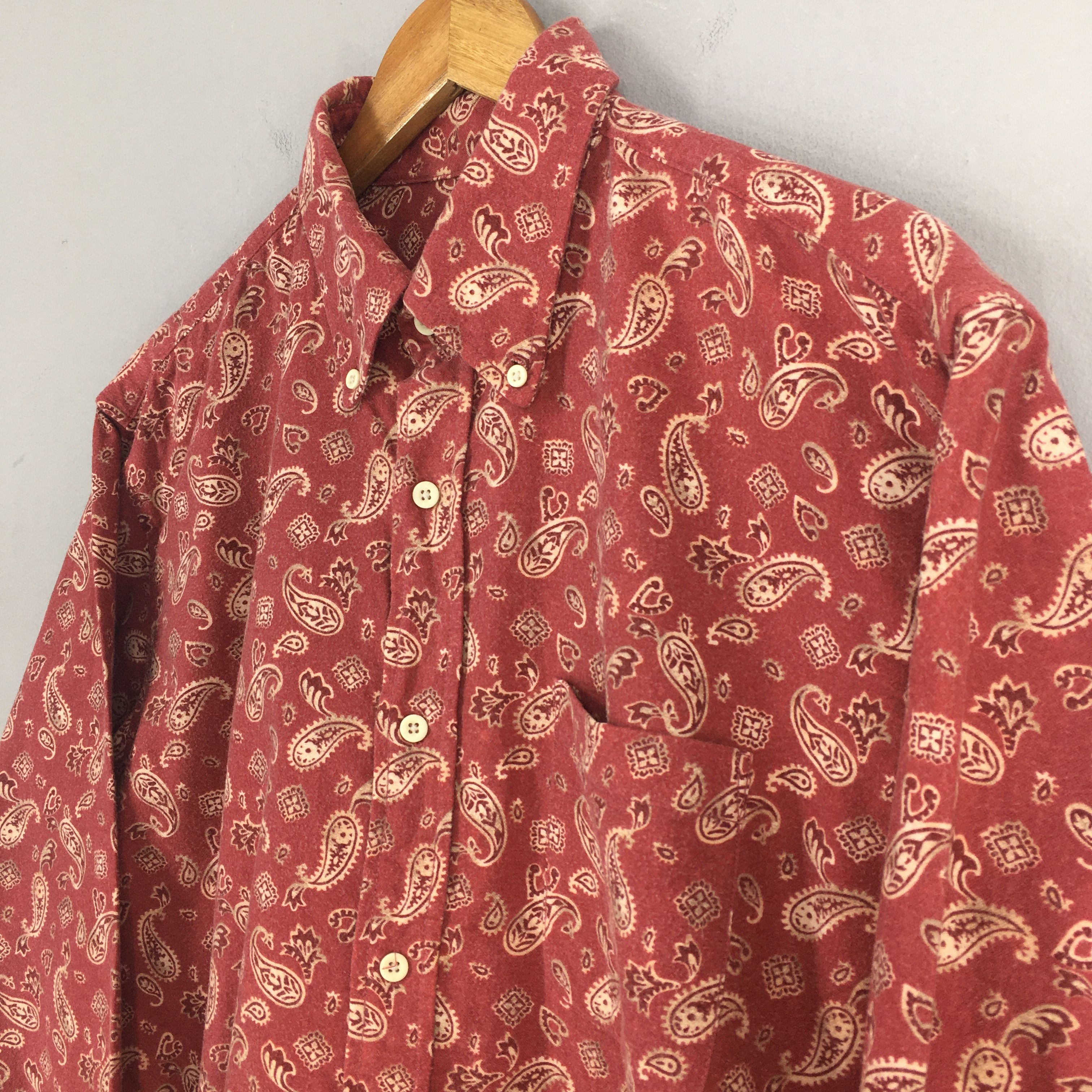 Vintage Vintage 80's Paisley Floral Shirt Casual Large Size US L / EU 52-54 / 3 - 3 Thumbnail