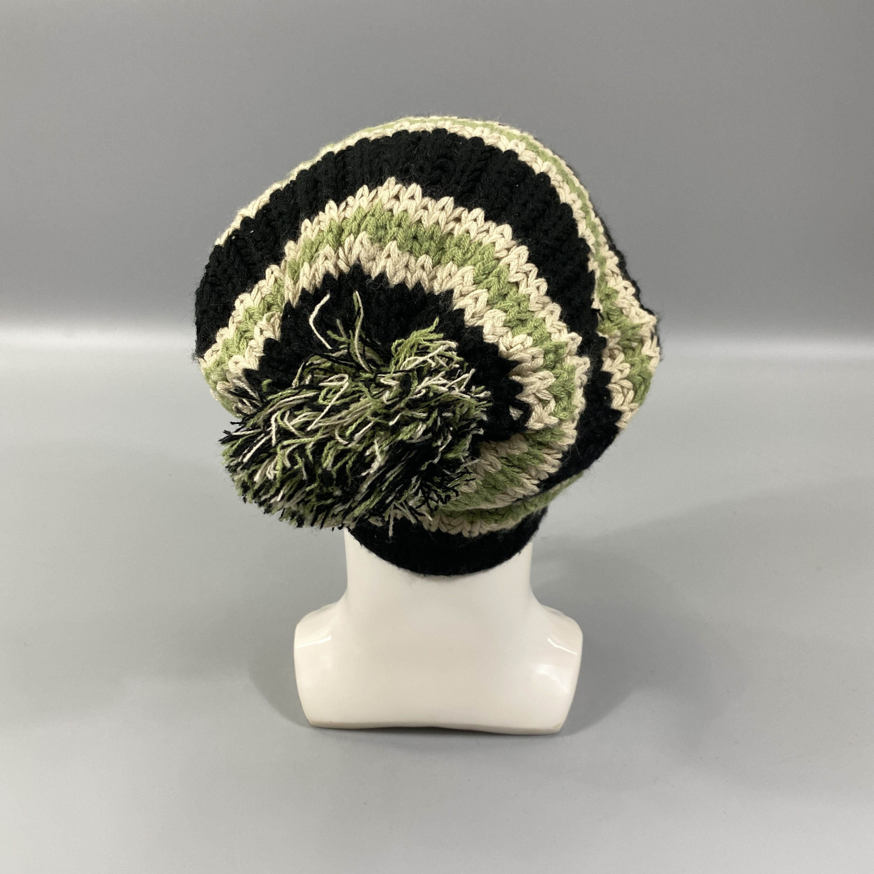 Japanese Brand Striped Snow Cap Beanie Hat -BN1115 Size ONE SIZE - 4 Thumbnail