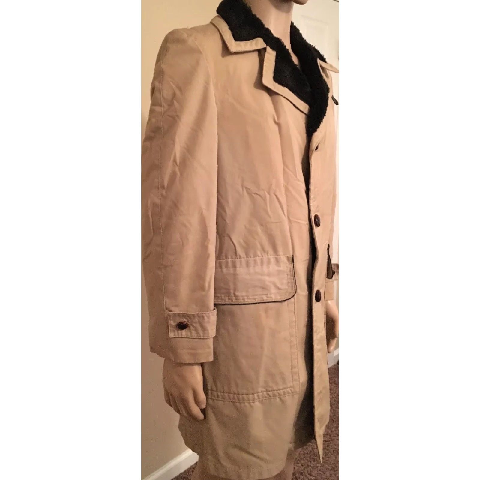 McGregor VINTAGE McGregor Faux Fur Lined Trench Coat Jacket Men’s Size 38 Made in USA Size US XXS / EU 40 - 5 Thumbnail